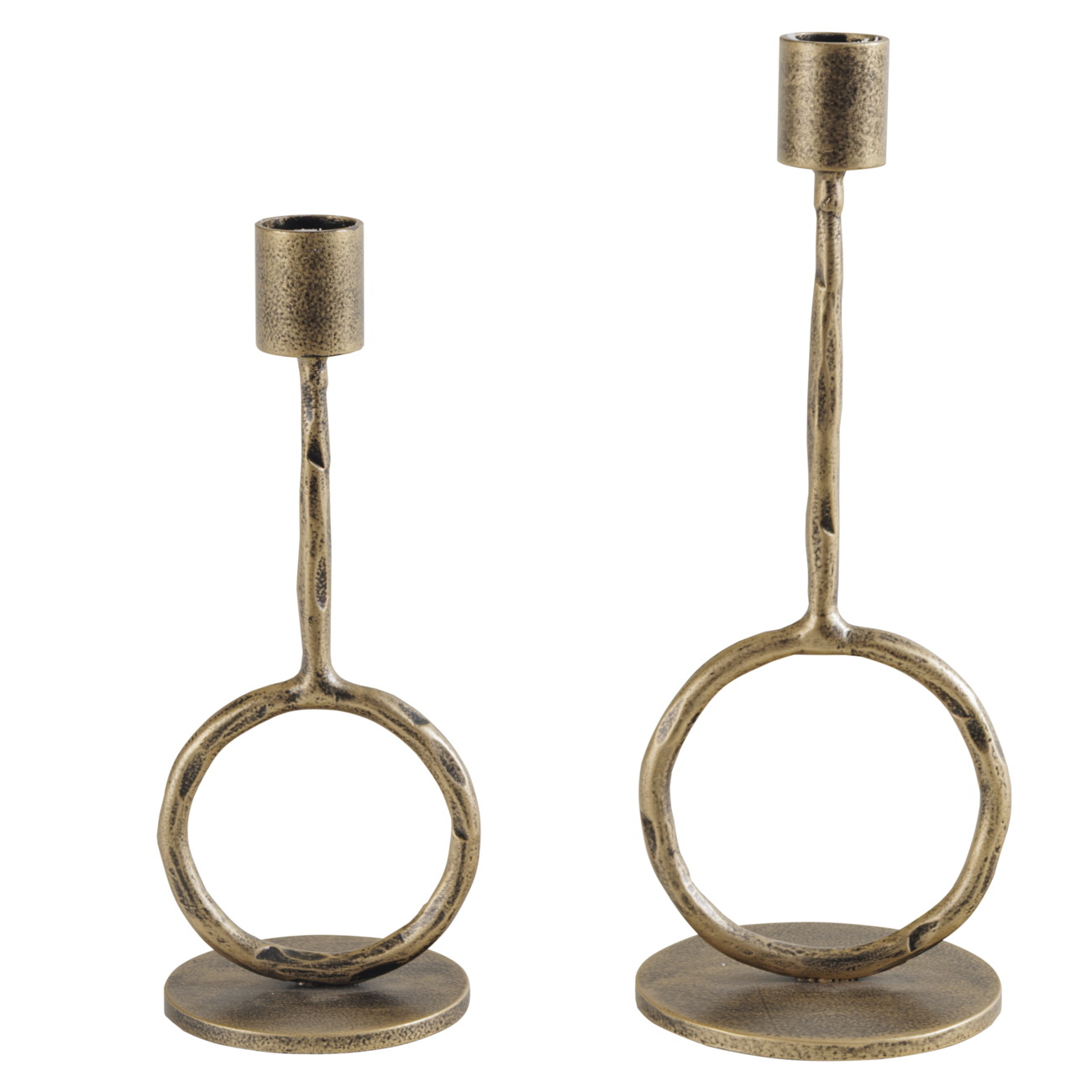 Ronde Antique Gold  Candle Holder Large hover image