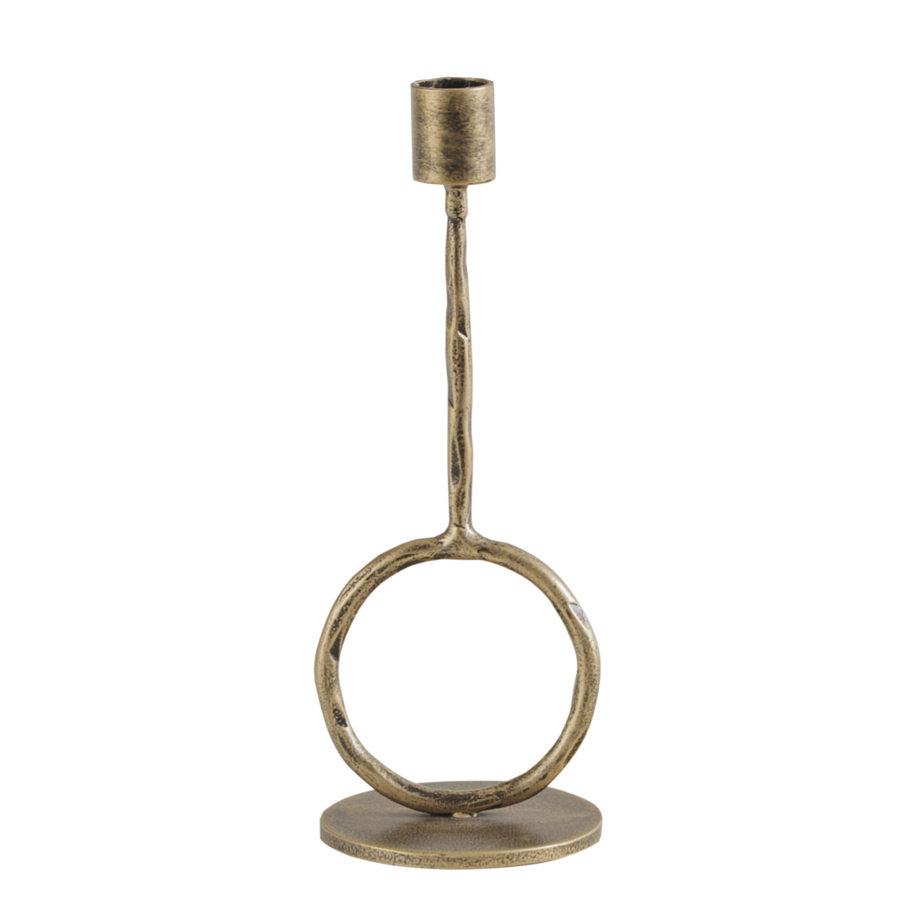 Ronde Antique Gold  Candle Holder Large