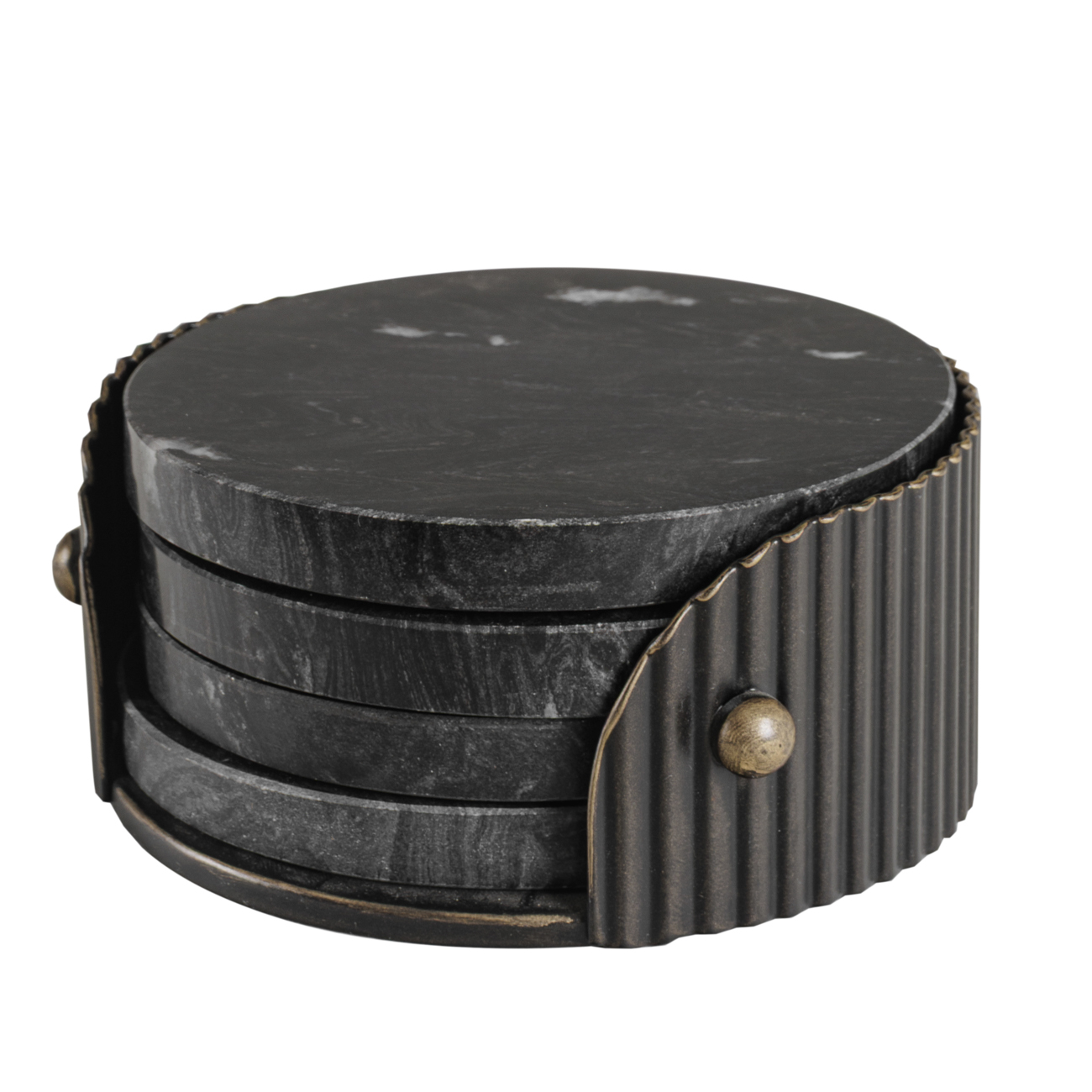 Belvedere Black Coasters Set of 4