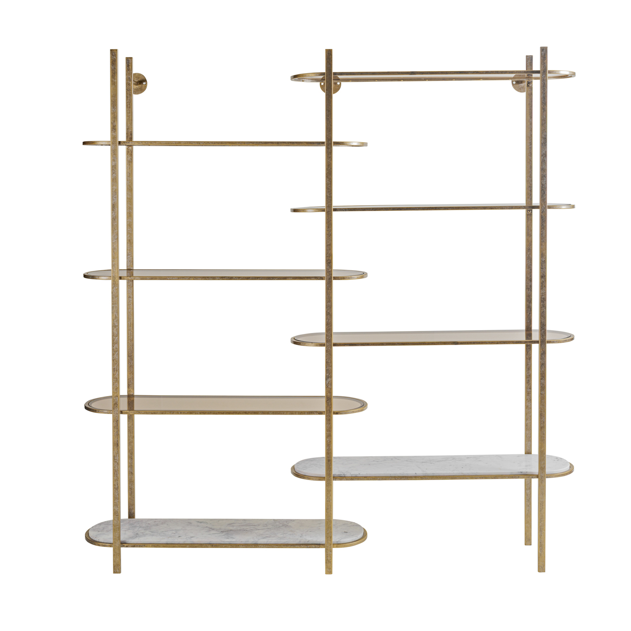 Belvedere Aged Gold Shelving Unit hover image