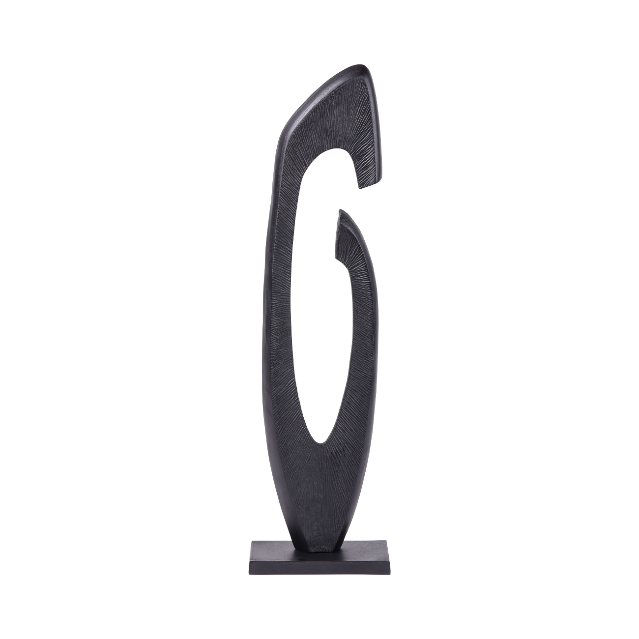 Axis Black Aluminium Sculpture 117cm
