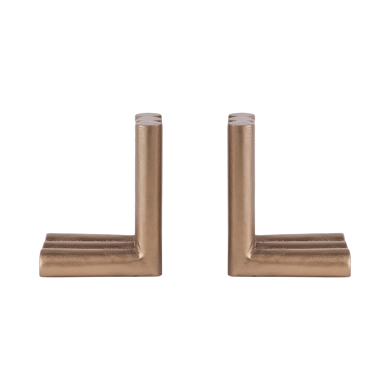 Ellie Brass Finish Aluminium  Set of 2 Bookends