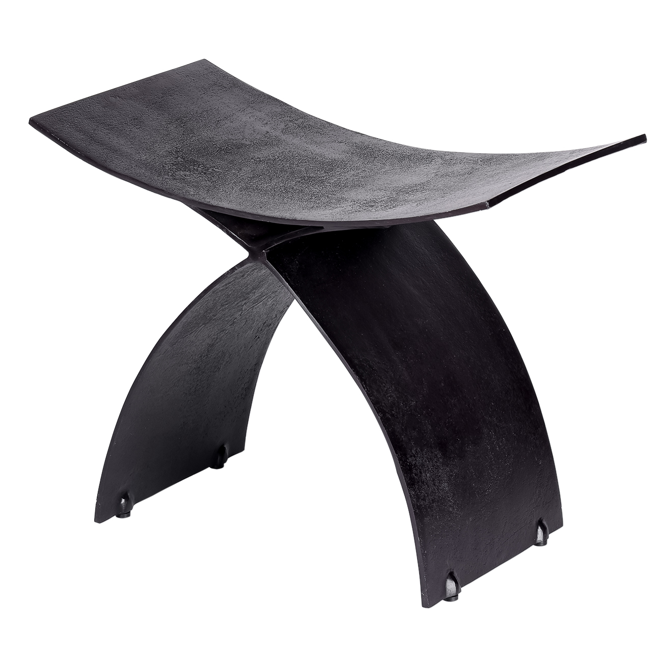 Noir Crescent Iron Stool