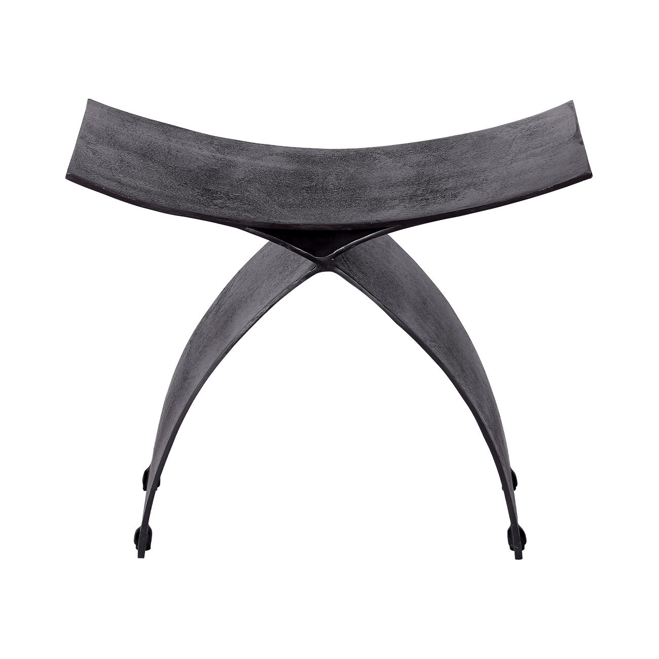 Noir Crescent Iron Stool hover image