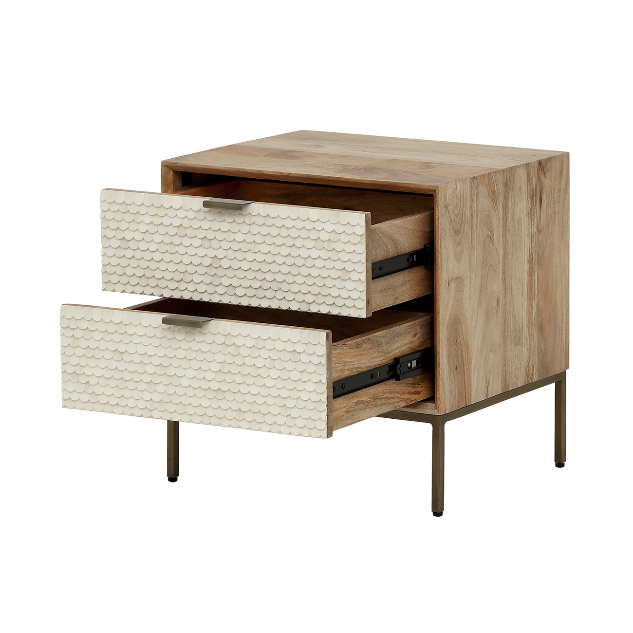 Nerida Bone Inlay Bedside Table