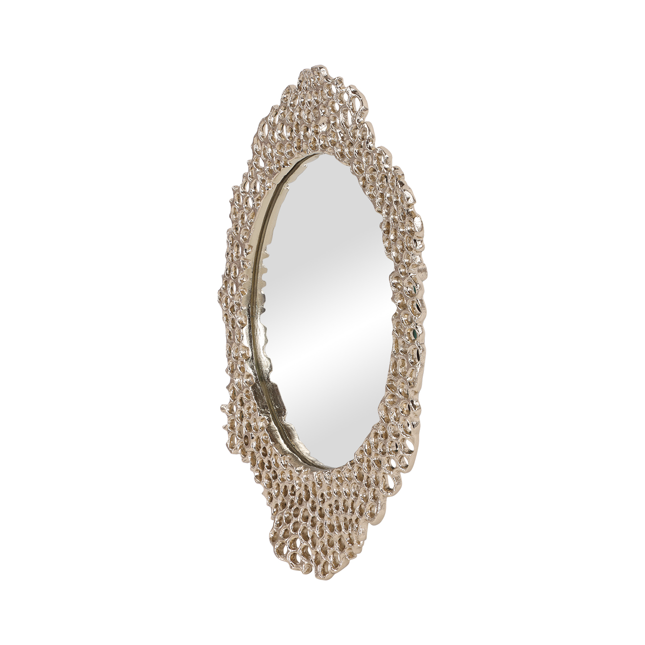Miel Cast Aluminium Mirror Small