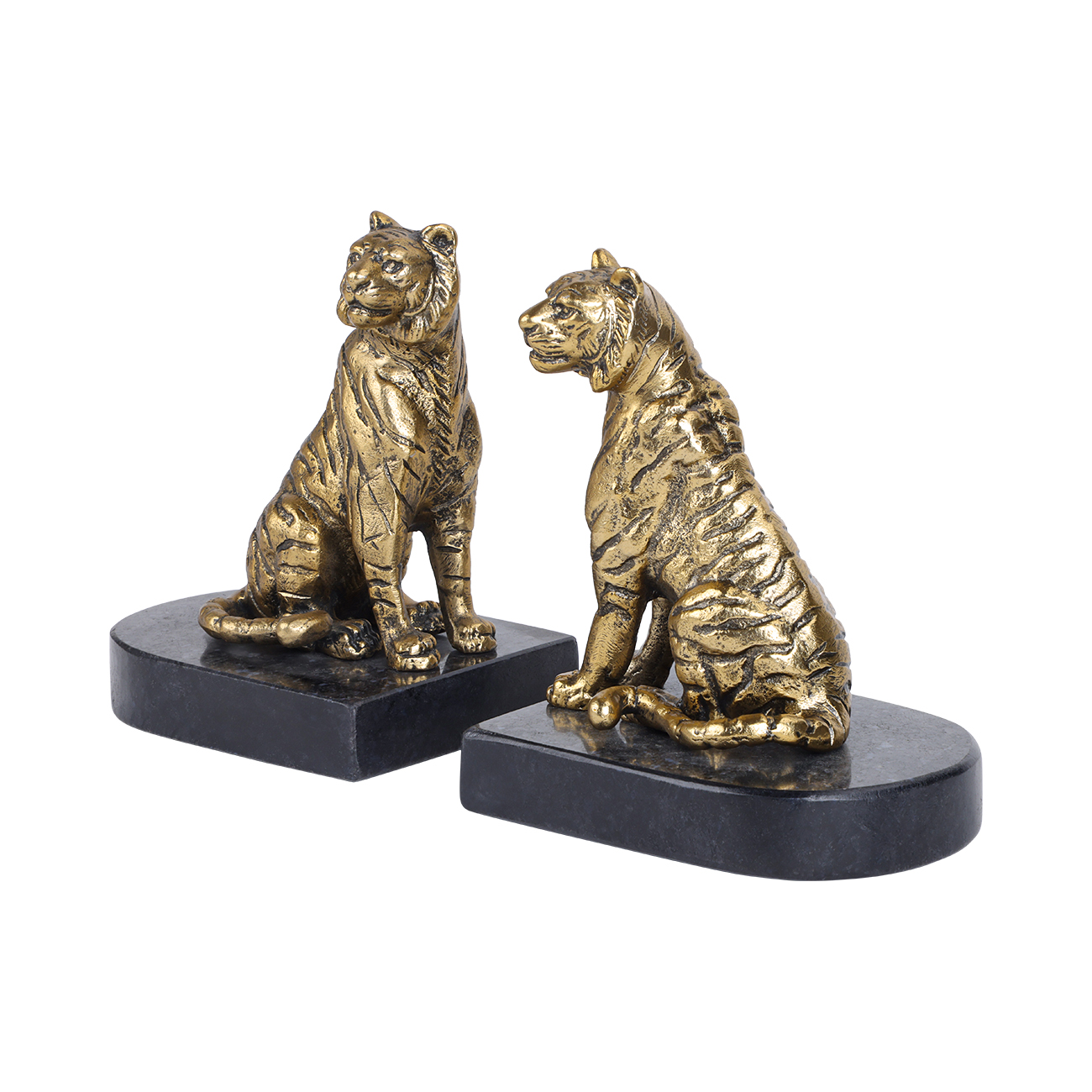 Kavari Tiger Granite Bookends Set of 2 hover image