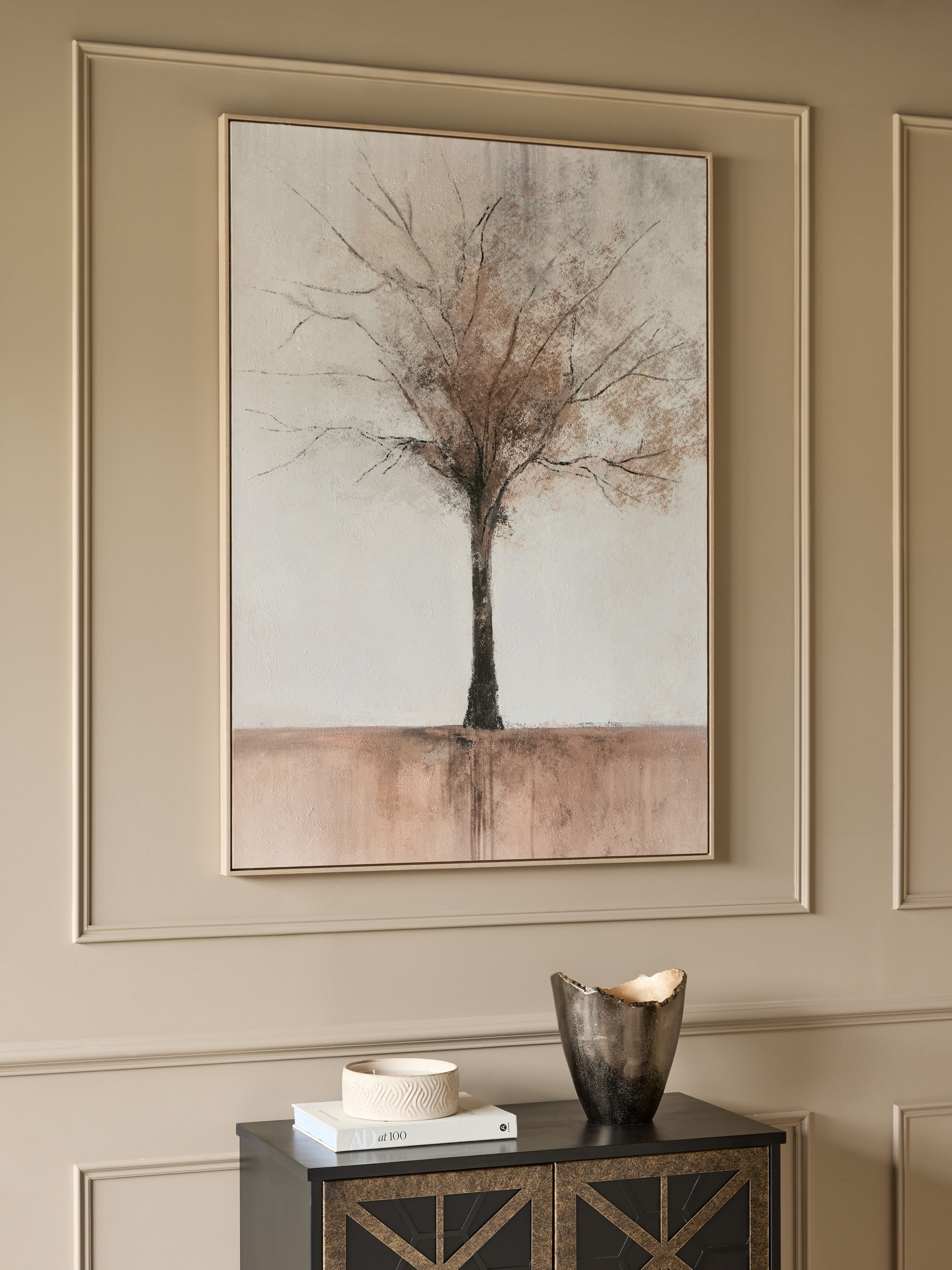 Still Root Textured Framed Canvas Wall Art 100x140cm hover image