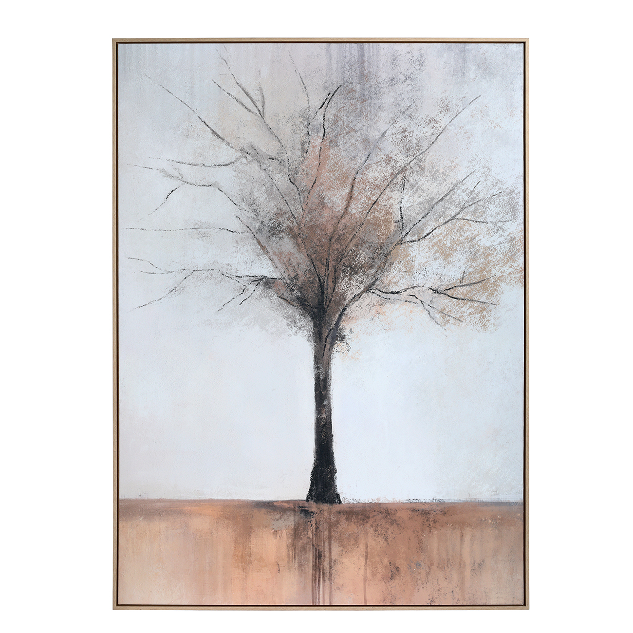 Still Root Textured Framed Canvas Wall Art 100x140cm