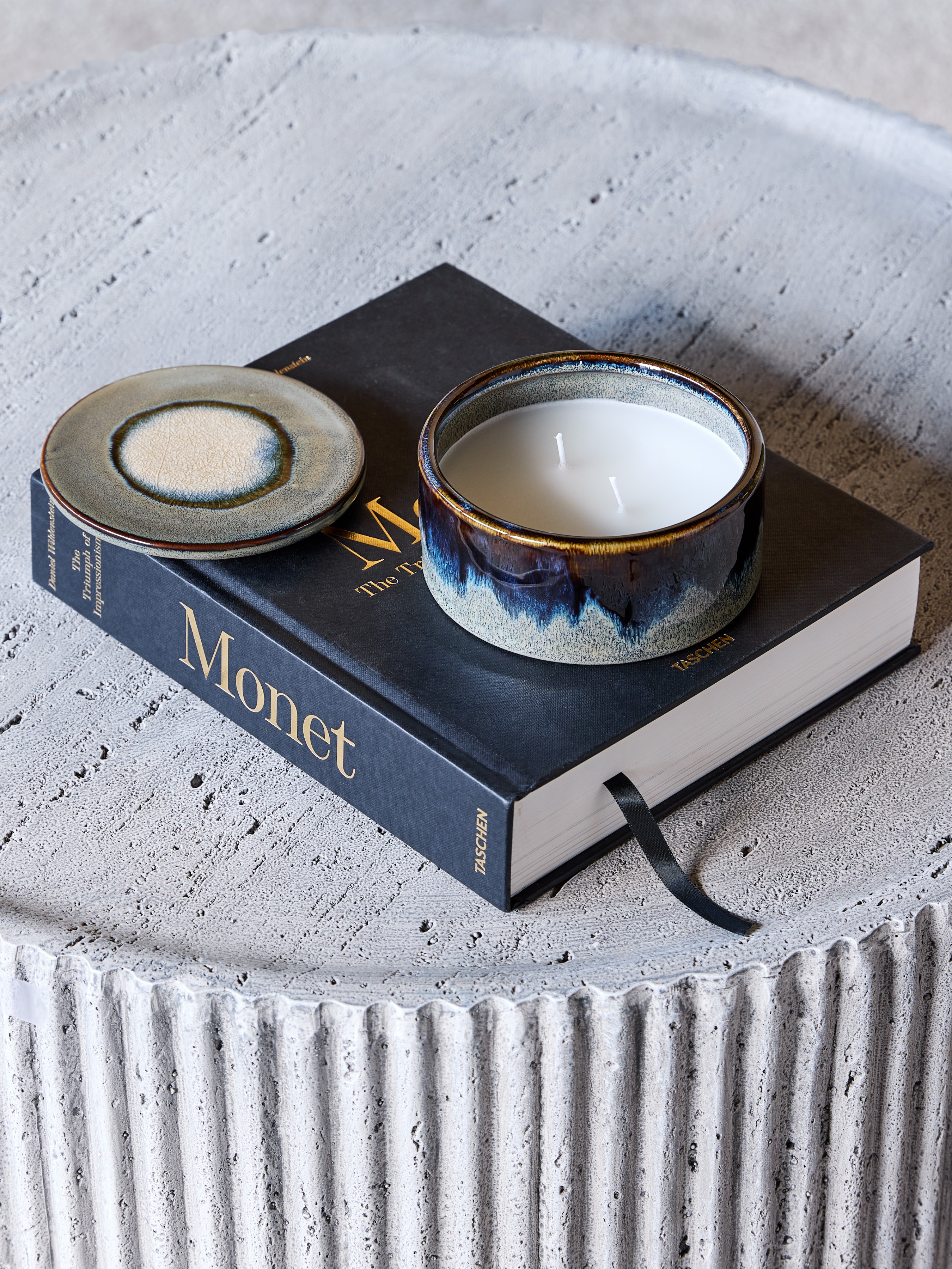 Medway Blue Reactive Glaze Candle Blue hover image