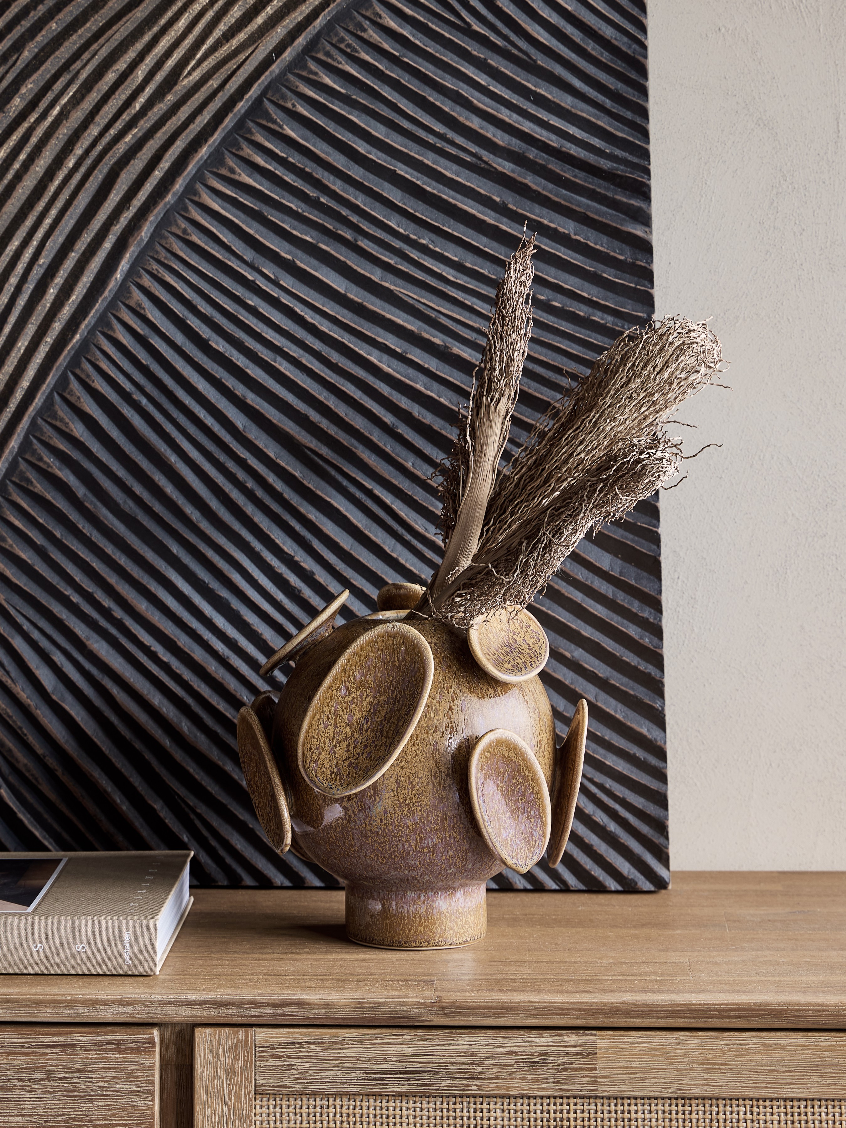 Jupiter Reactive Glaze Round Vase hover image