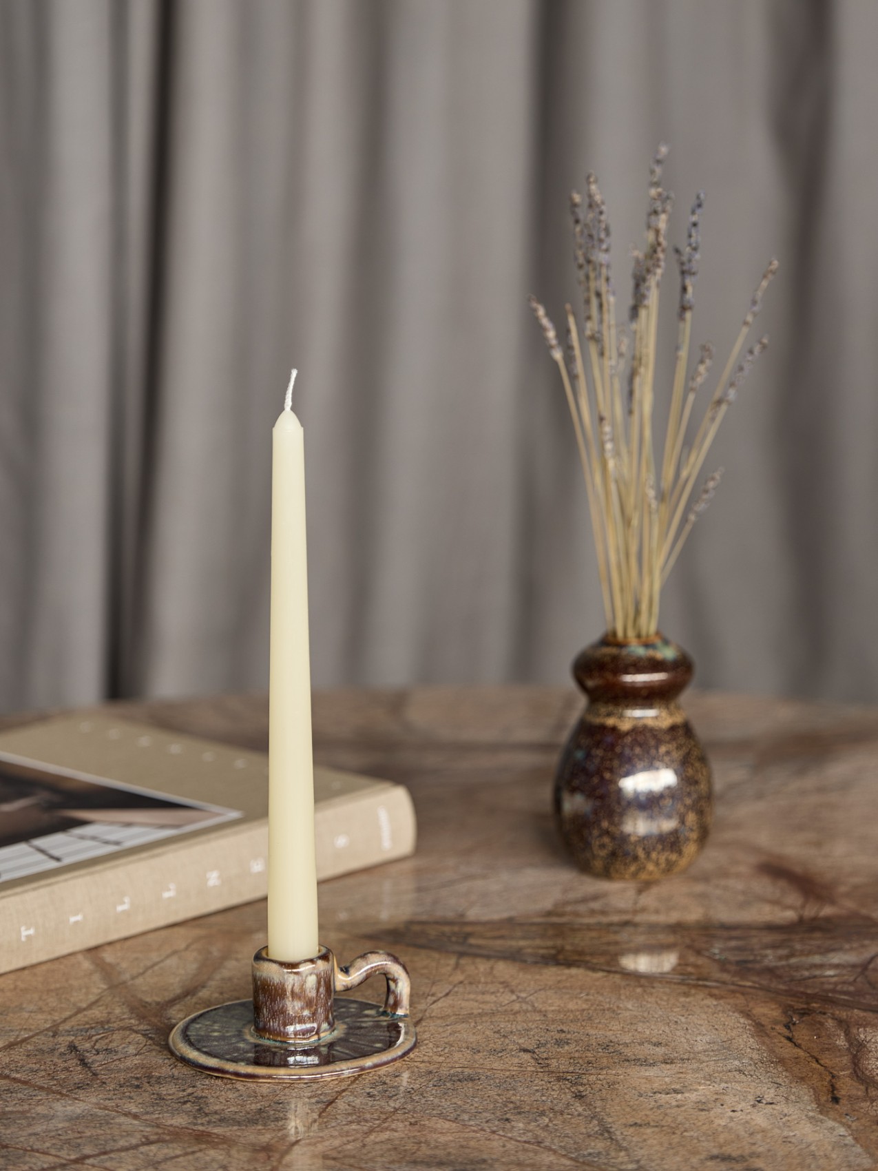 Denton Glazed Candle Stick hover image