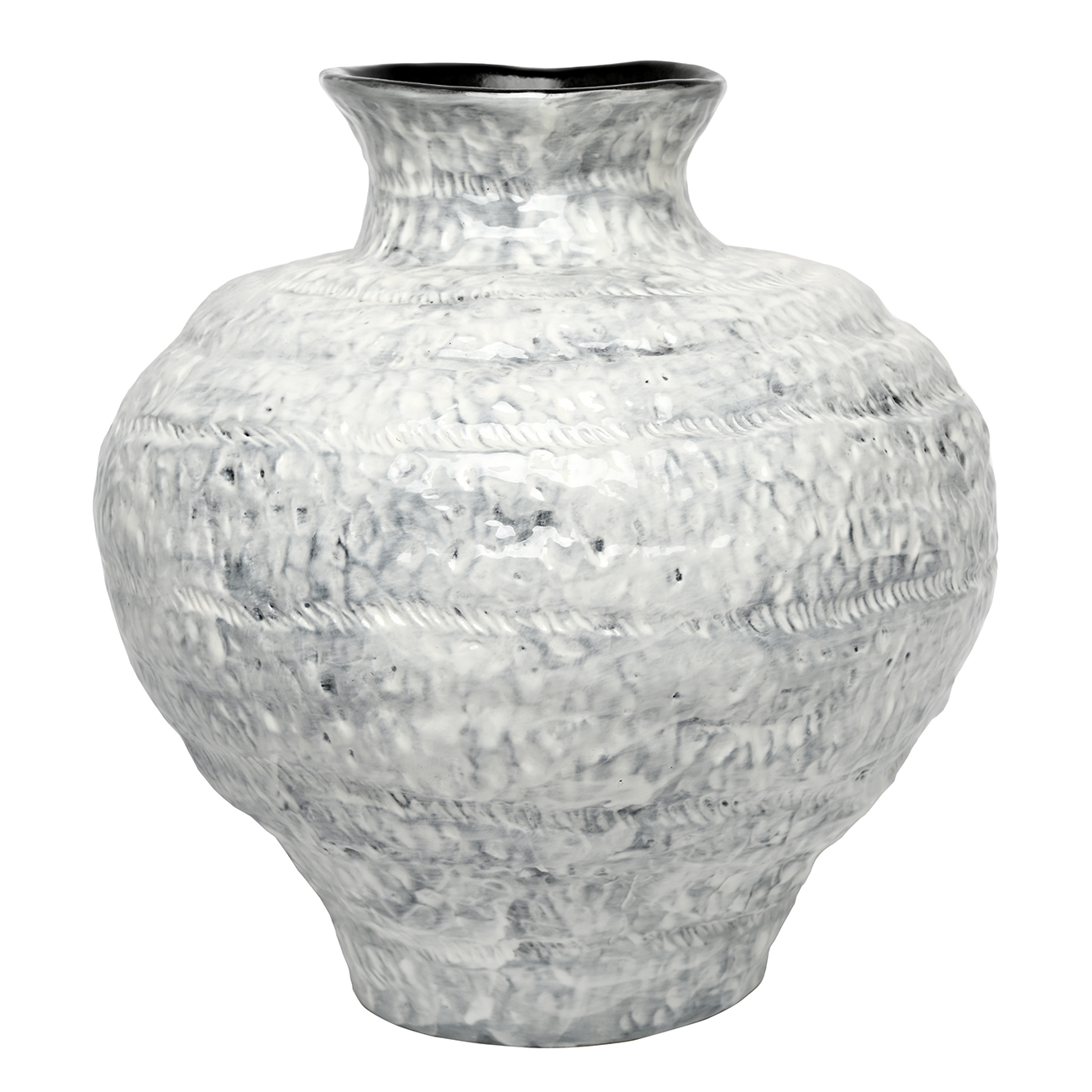 Lunel White Glazed Vase Large