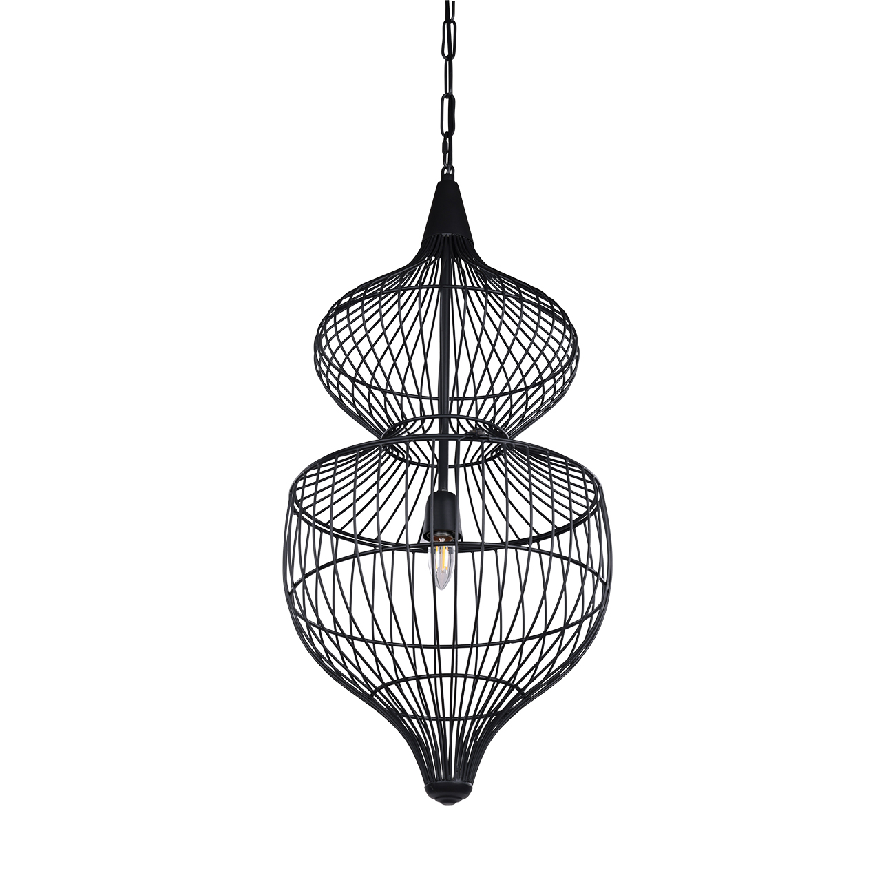 Mira Hourglass Wire Pendant