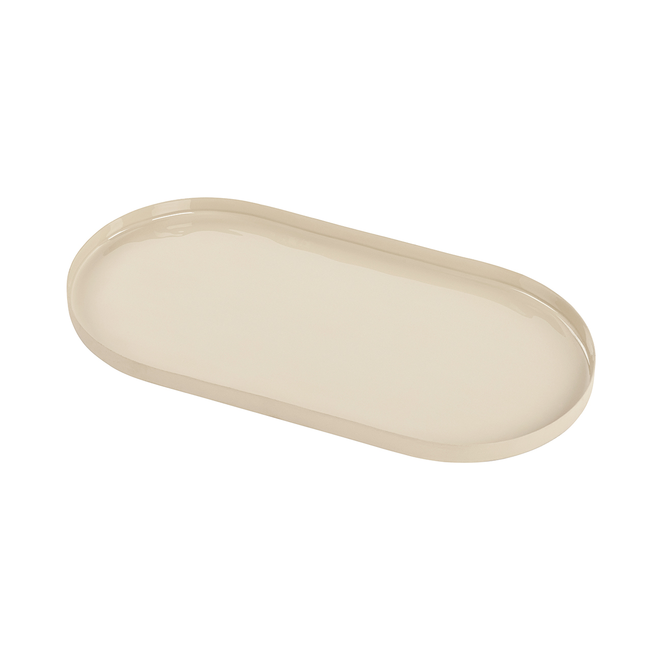 Ovolo Iron Enamel Beige Tray Large hover image