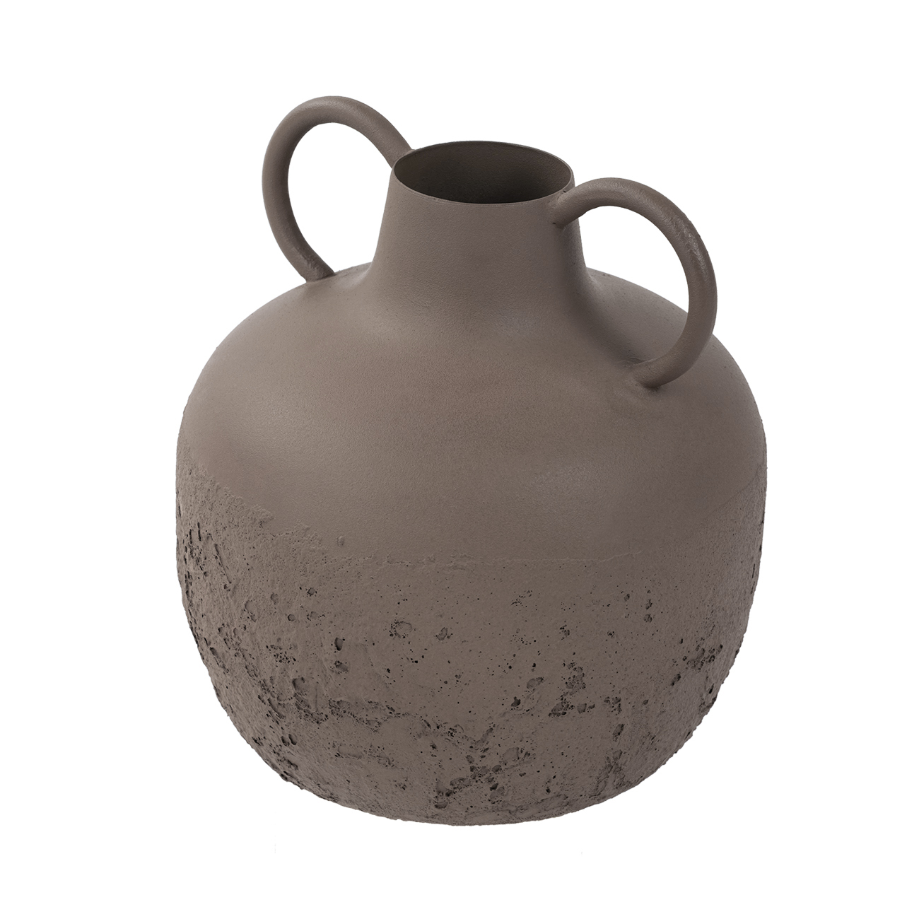 Alora Brown Textured Metal Vase Small