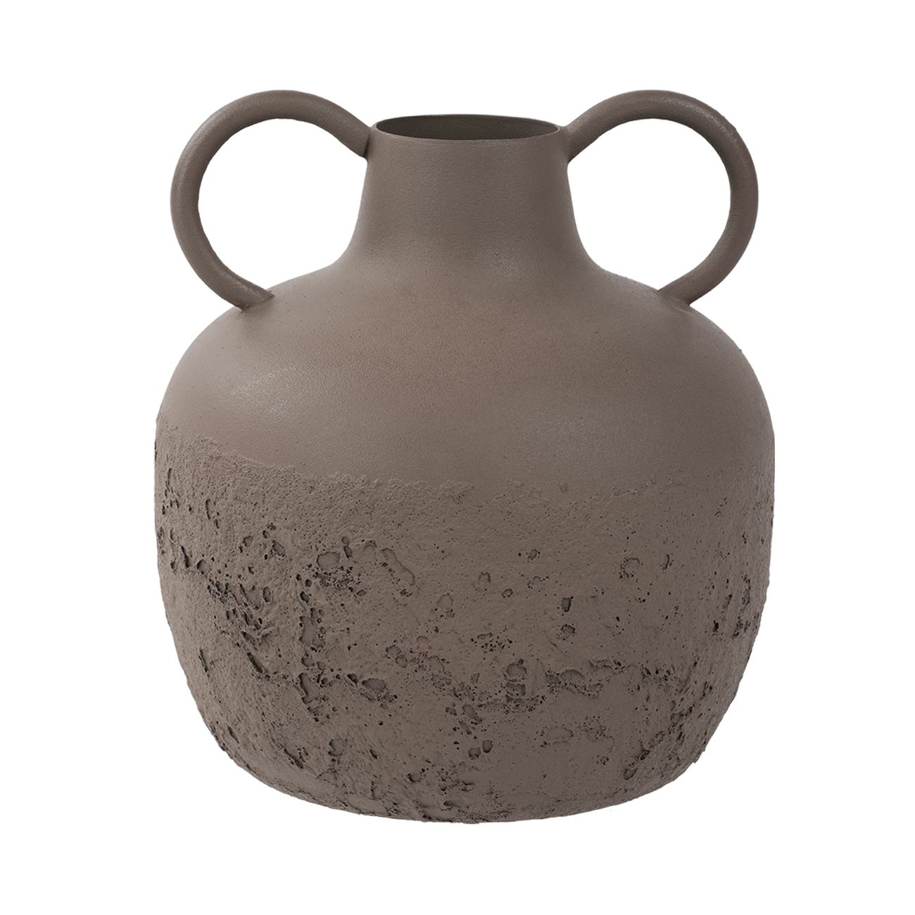 Alora Brown Textured Metal Vase Small hover image