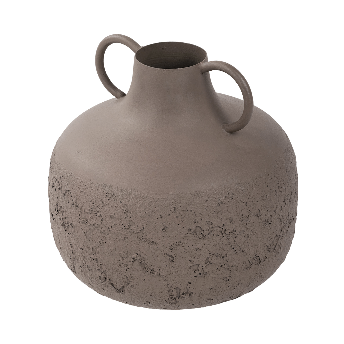 Alora Brown Textured Metal Vase Large