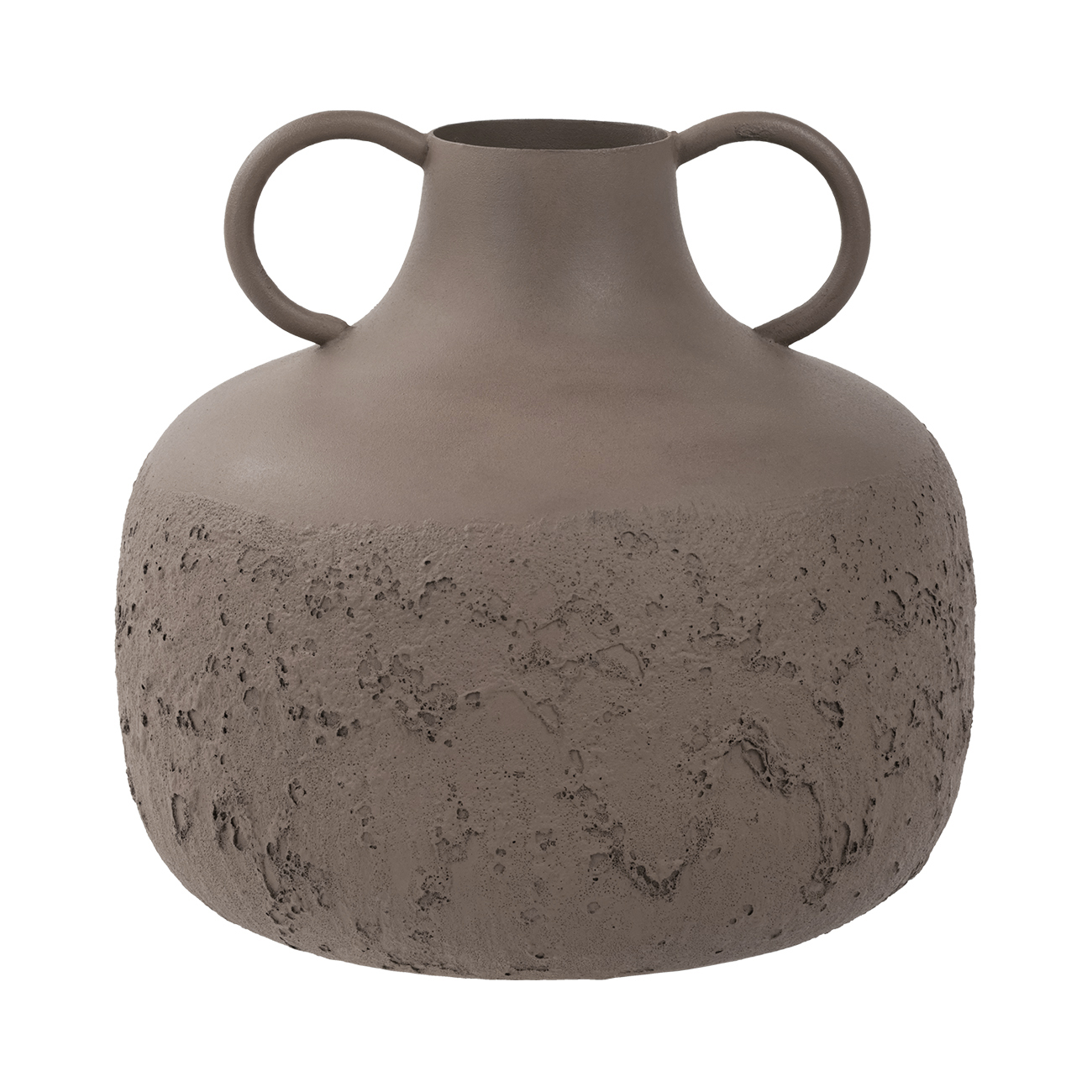 Alora Brown Textured Metal Vase Large hover image