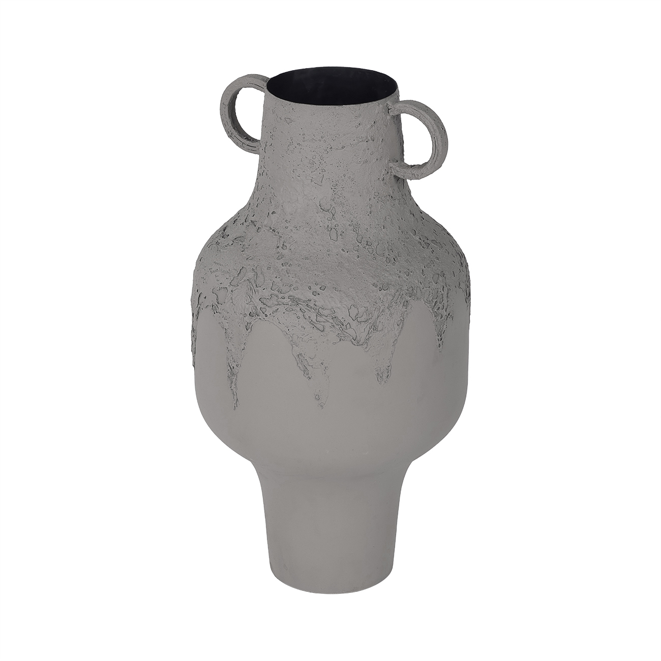 Alora Brown Textured Metal Vase Tall