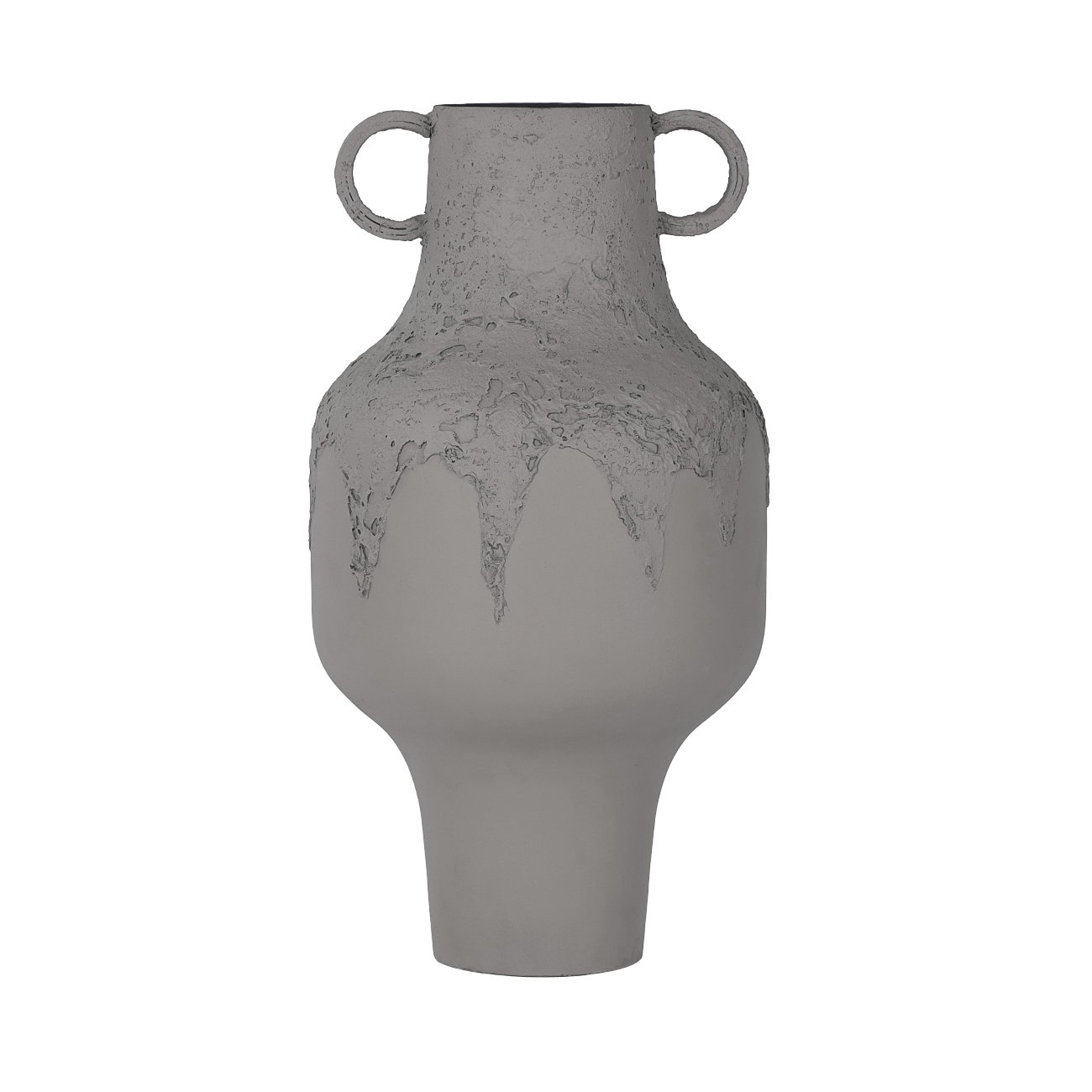 Alora Brown Textured Metal Vase Tall hover image