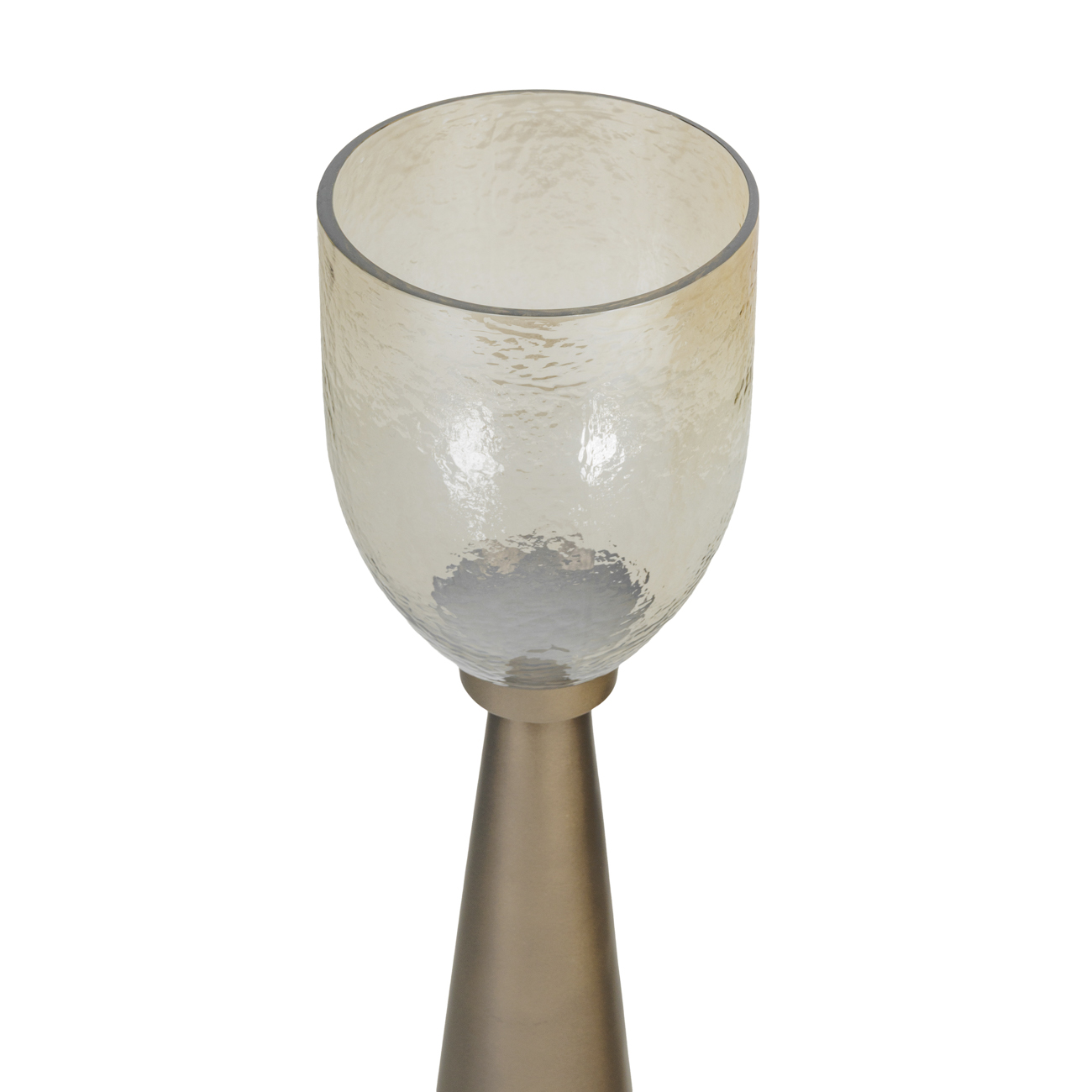 Southbourne Smoked Gold Floor Hurricane 80cm