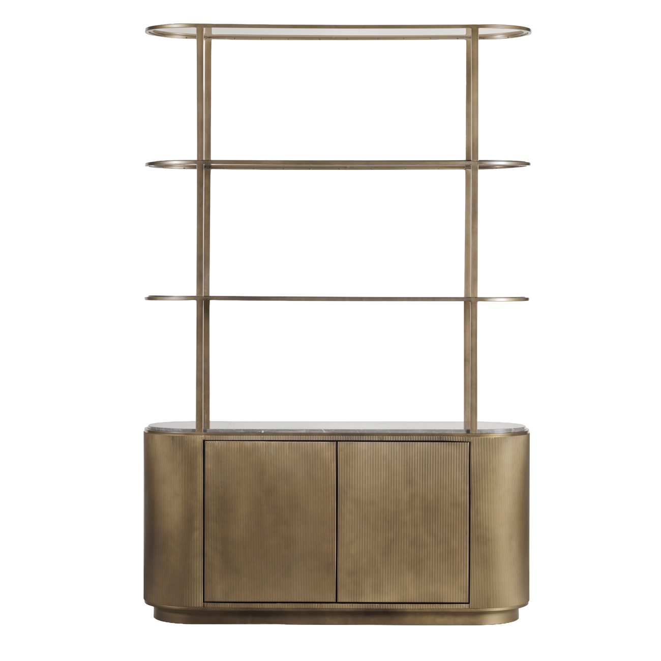 Belvedere Royal Gold Shelving Unit With Storage hover image