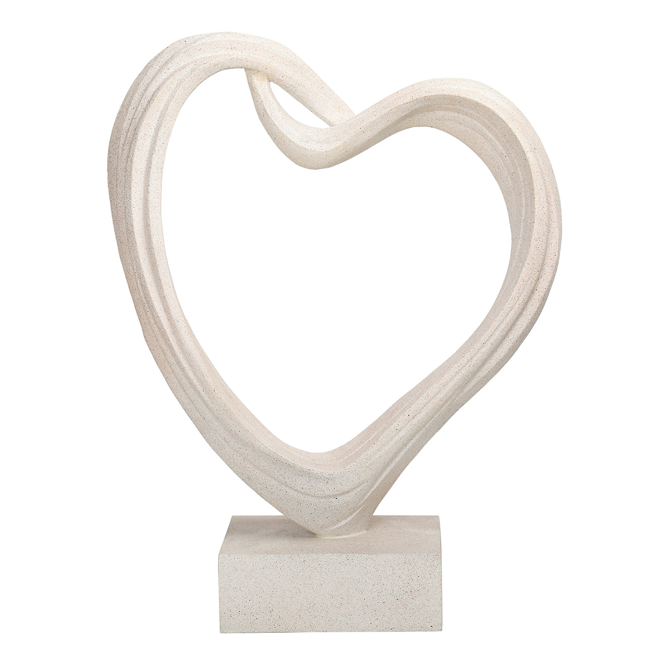 Aven White Sculpted Heart hover image