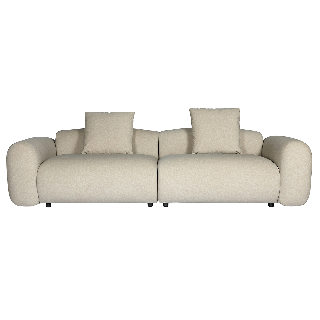 Limewood 3 Seater Sofa and Cushions in Warm Stone Velvet hover image