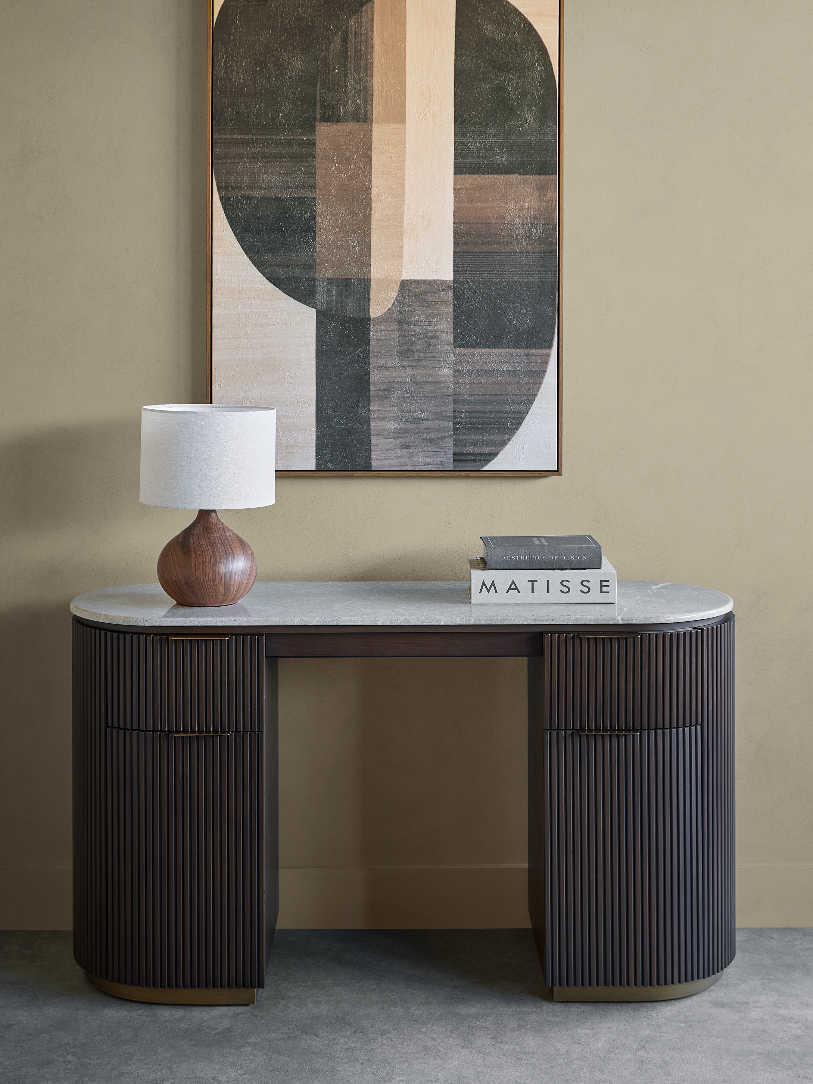 Libra Whitwell minimalist wooden writing desk for luxury home office layout
