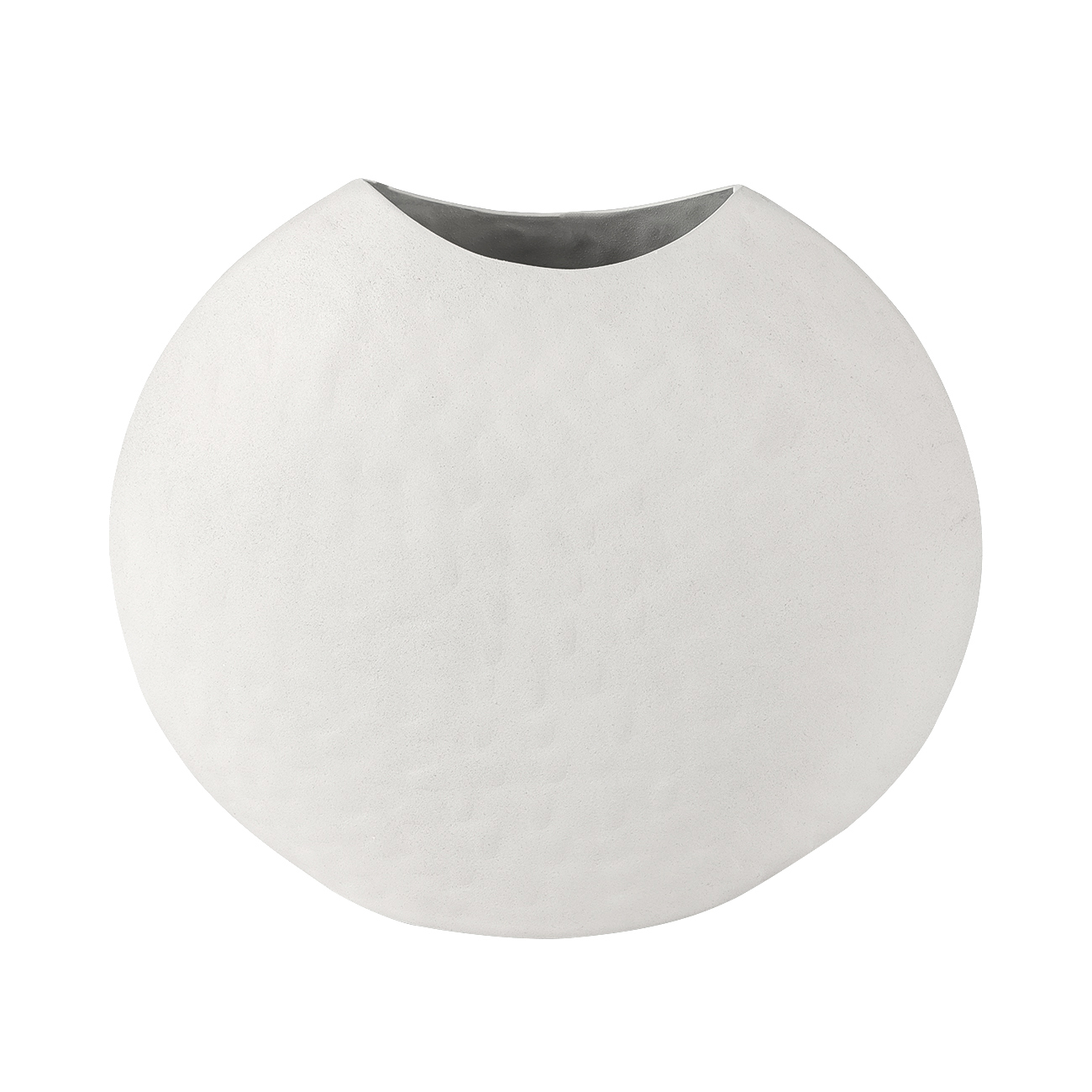Samui White Stonewash Moon Vase
