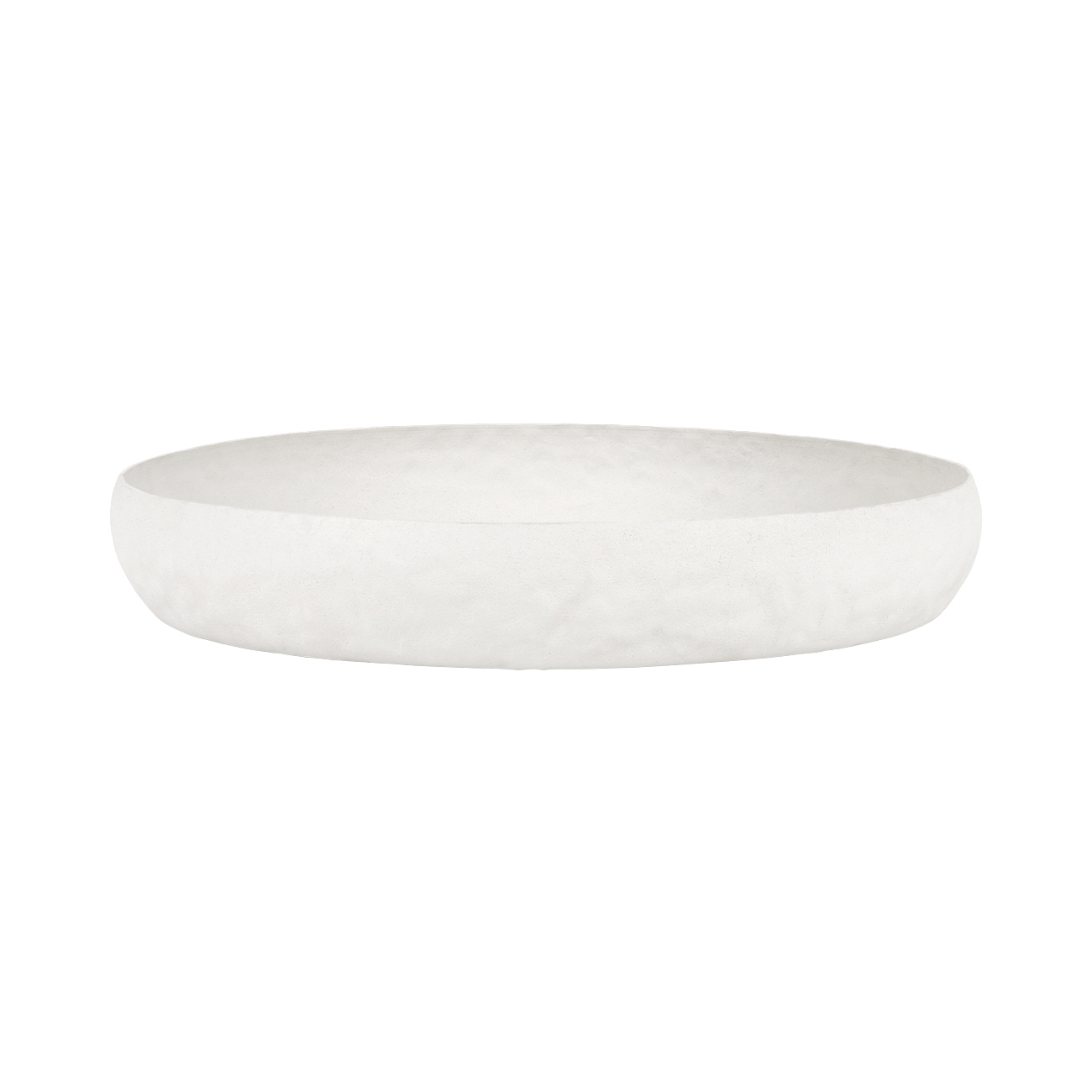 Samui White Stonewash Round Platter Large