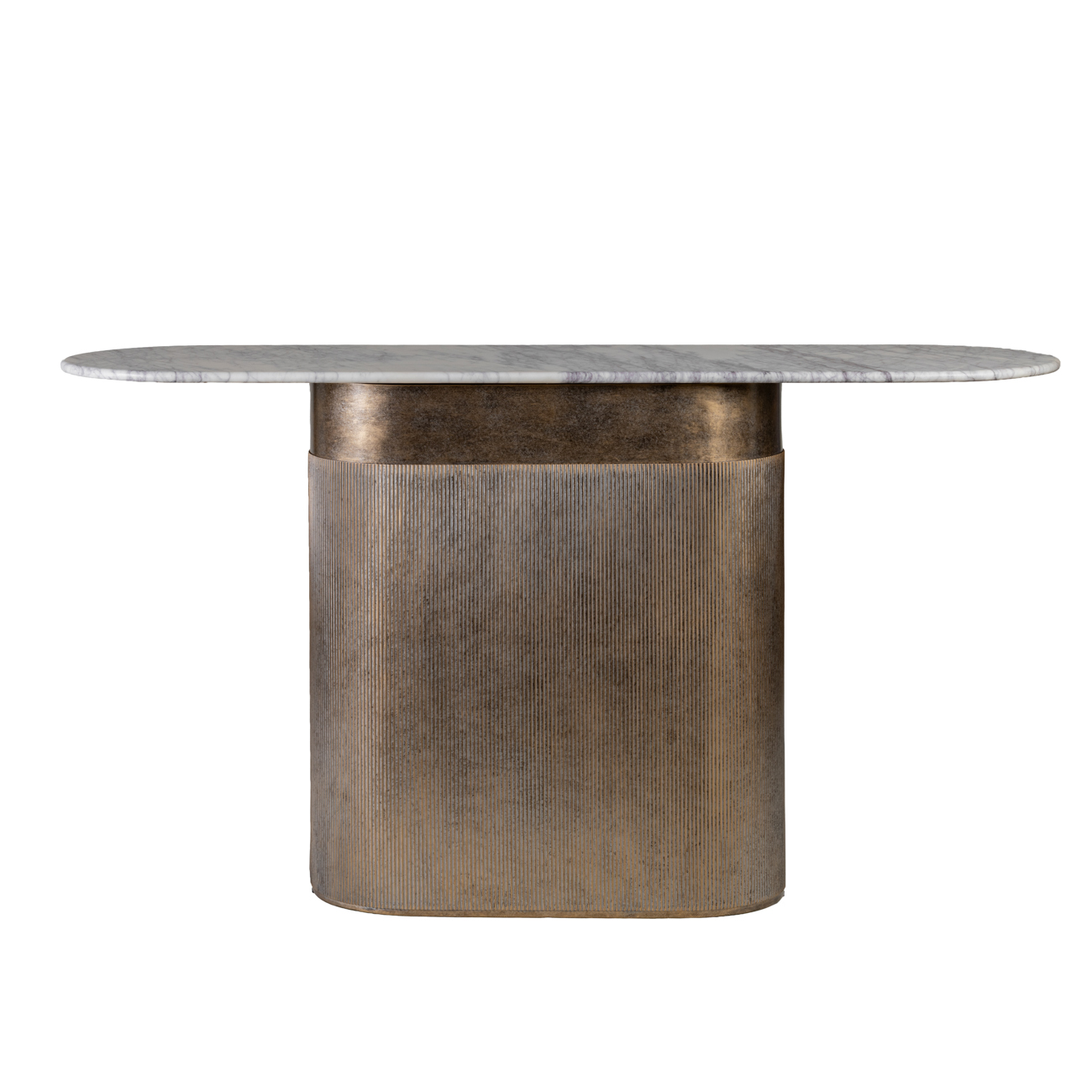Belvedere Aged Gold Column Console Table hover image