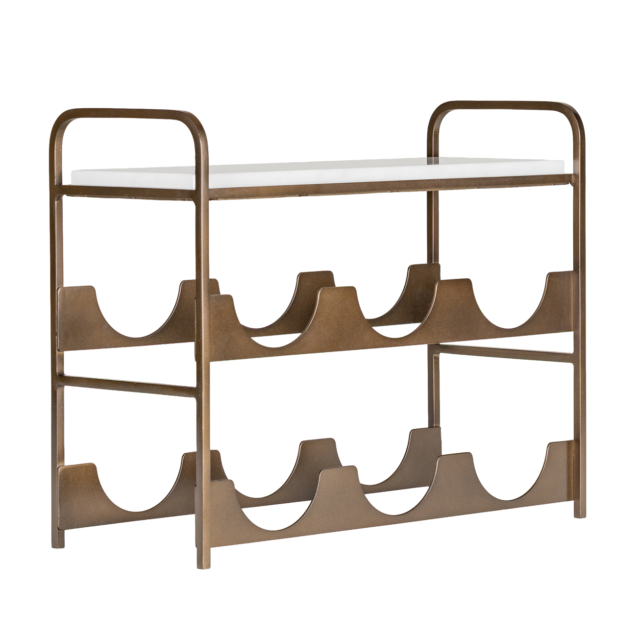 Westland Marble Top 6 Bottle Wine Rack