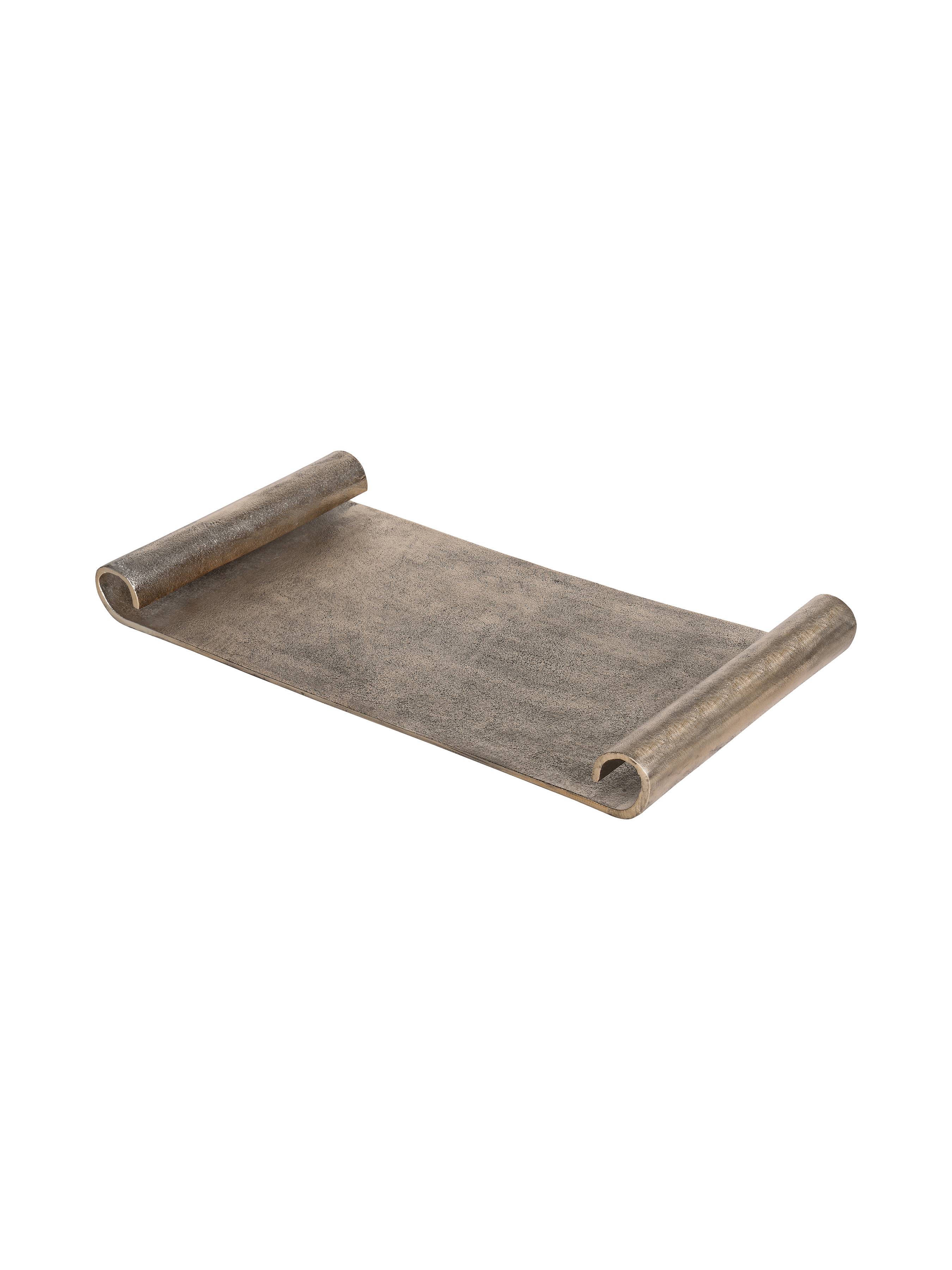 Hillcrest Scroll Antique Gold Aluminium Tray