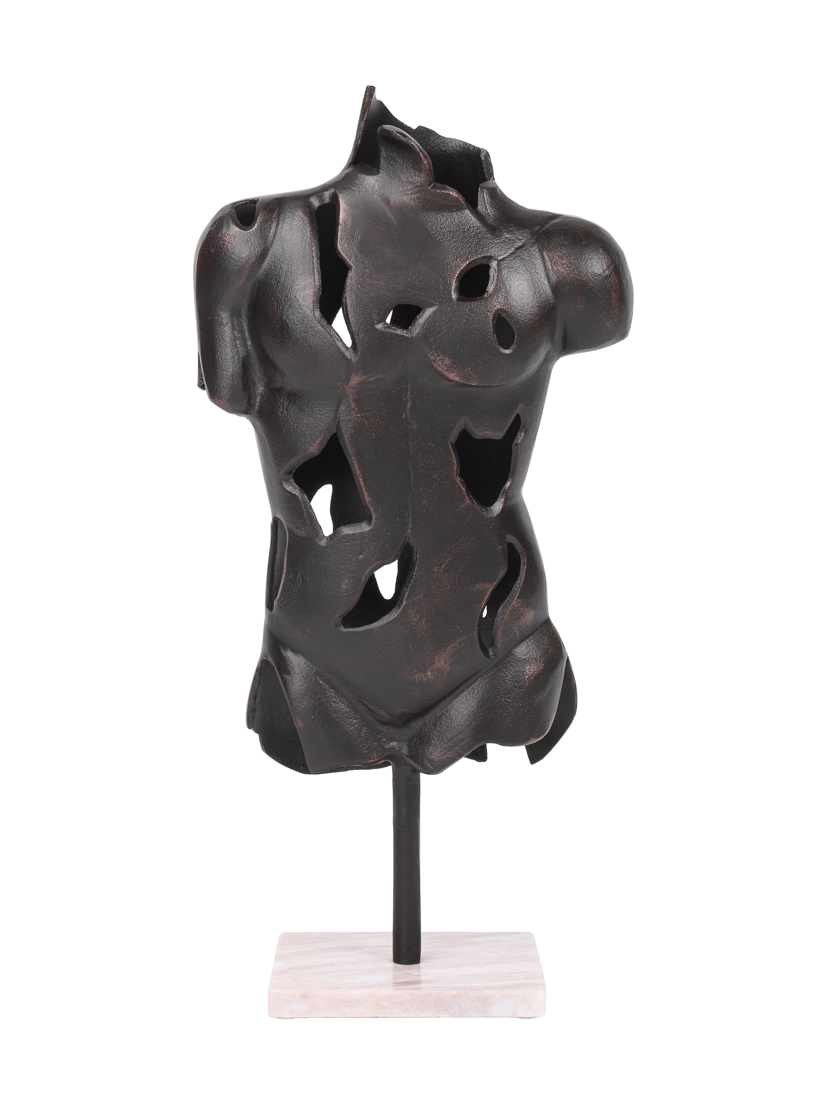 Stanton Torso Antique Black Aluminium Sculpture hover image
