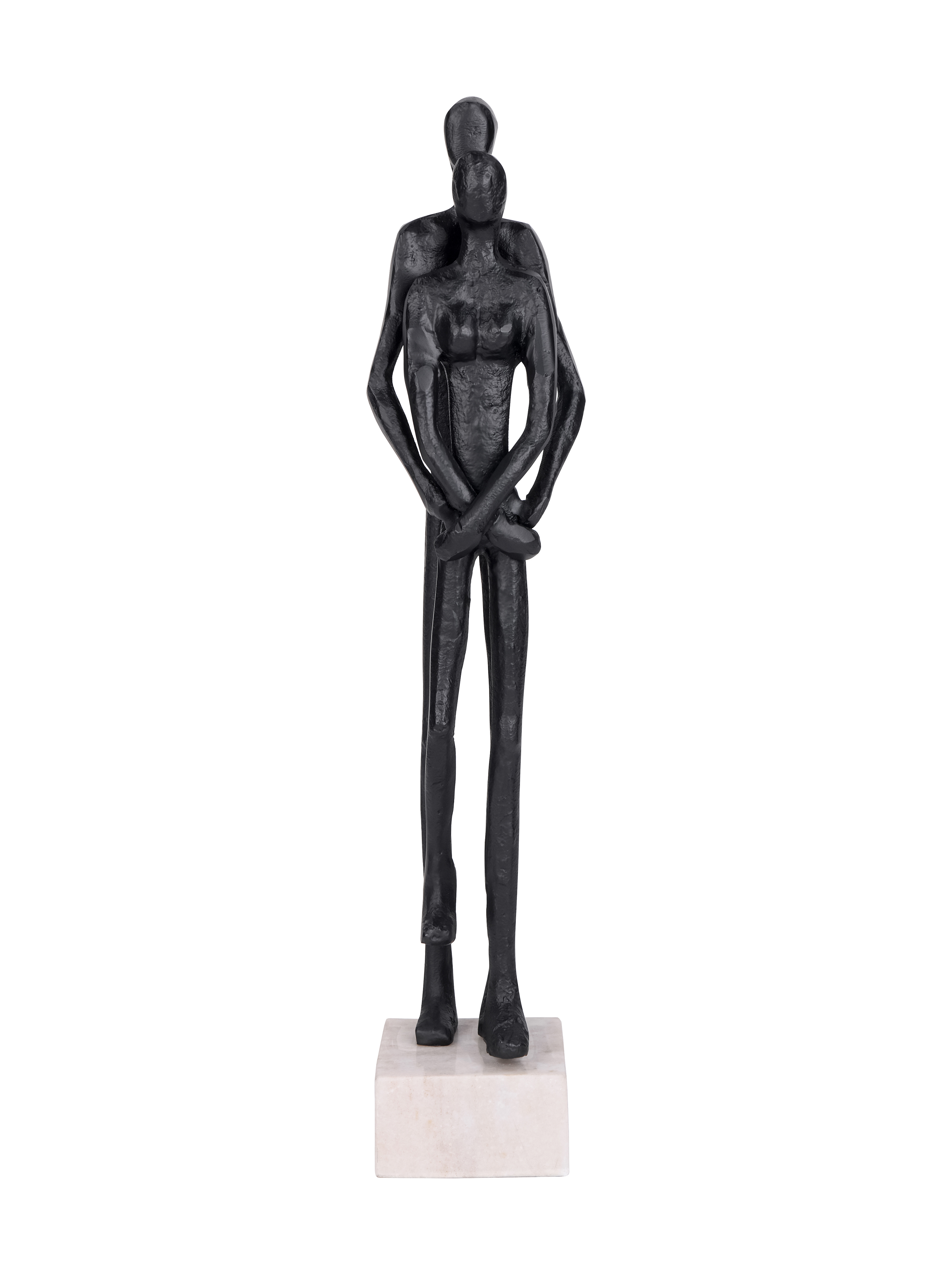 Embrace Couple Black Aluminium Sculpture hover image