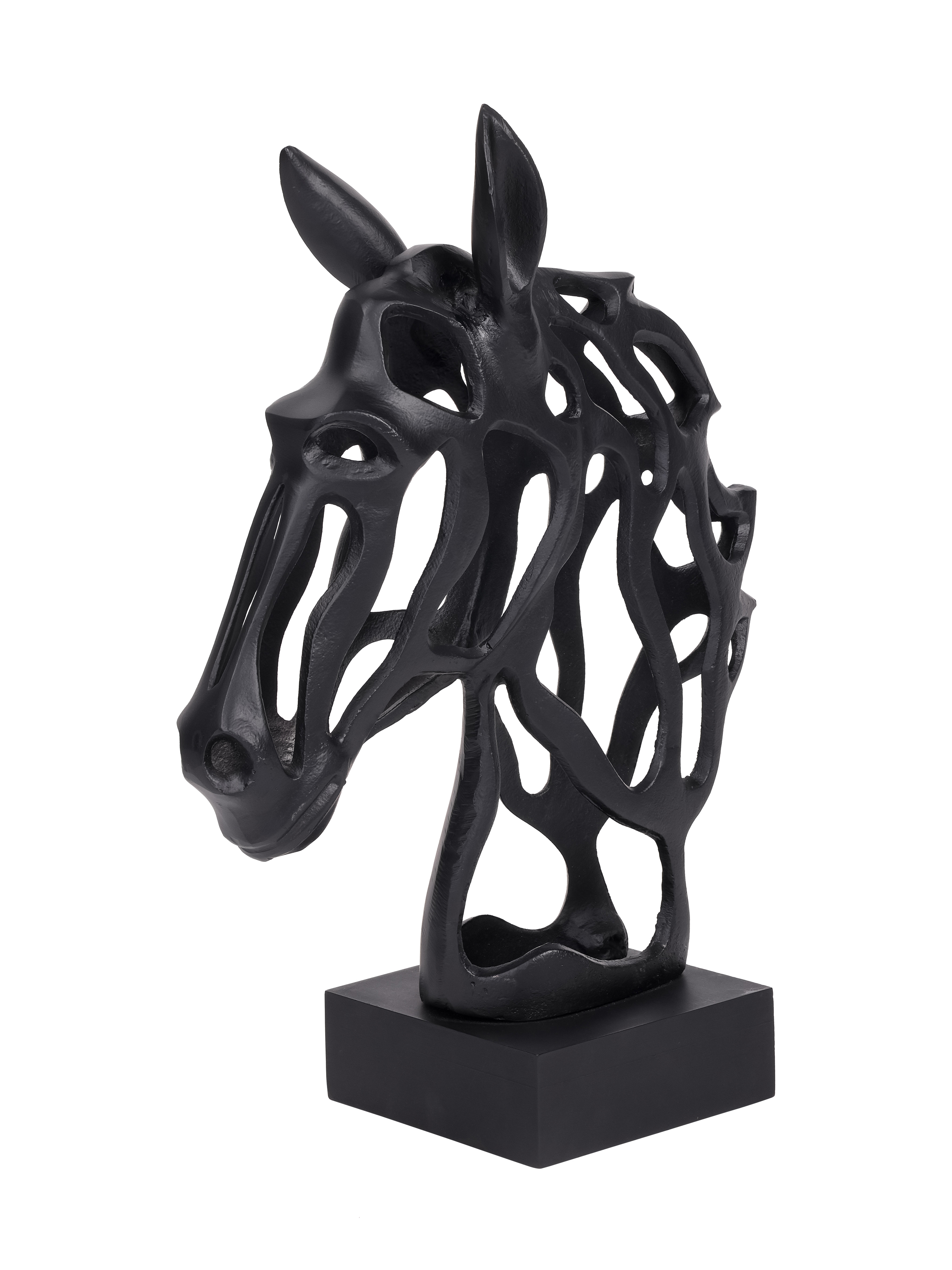 Beavis Horse Head Black Aluminium Sculpture hover image