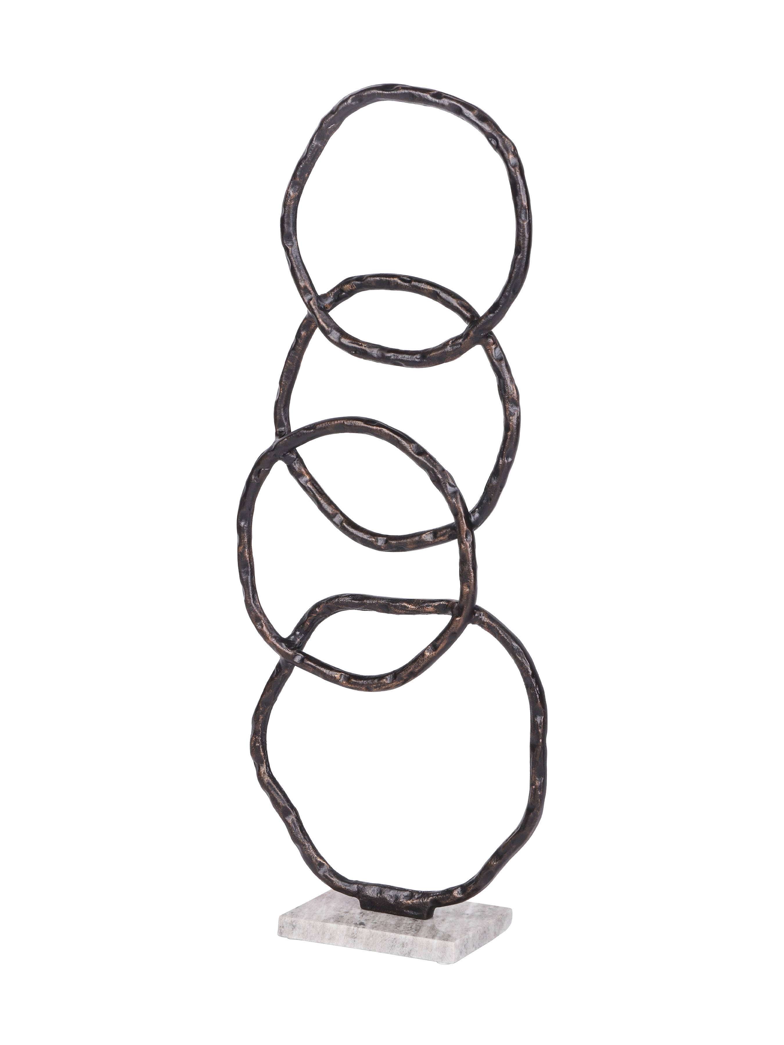 Evren Abstract Ring Antique Black Aluminium Sculpture