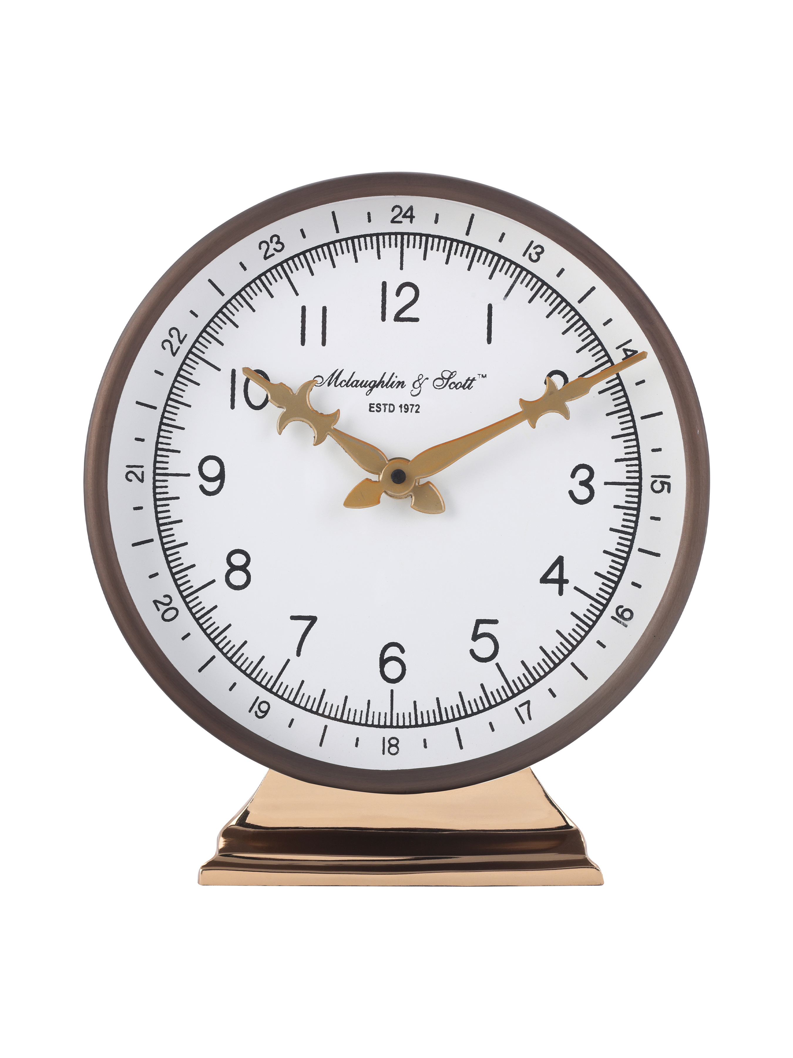 Belmont Aged Bronze & Gold Mantel Clock hover image
