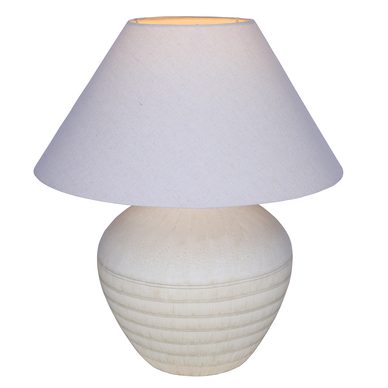 Virelle White Ceramic Table Lamp 52cm with Shade