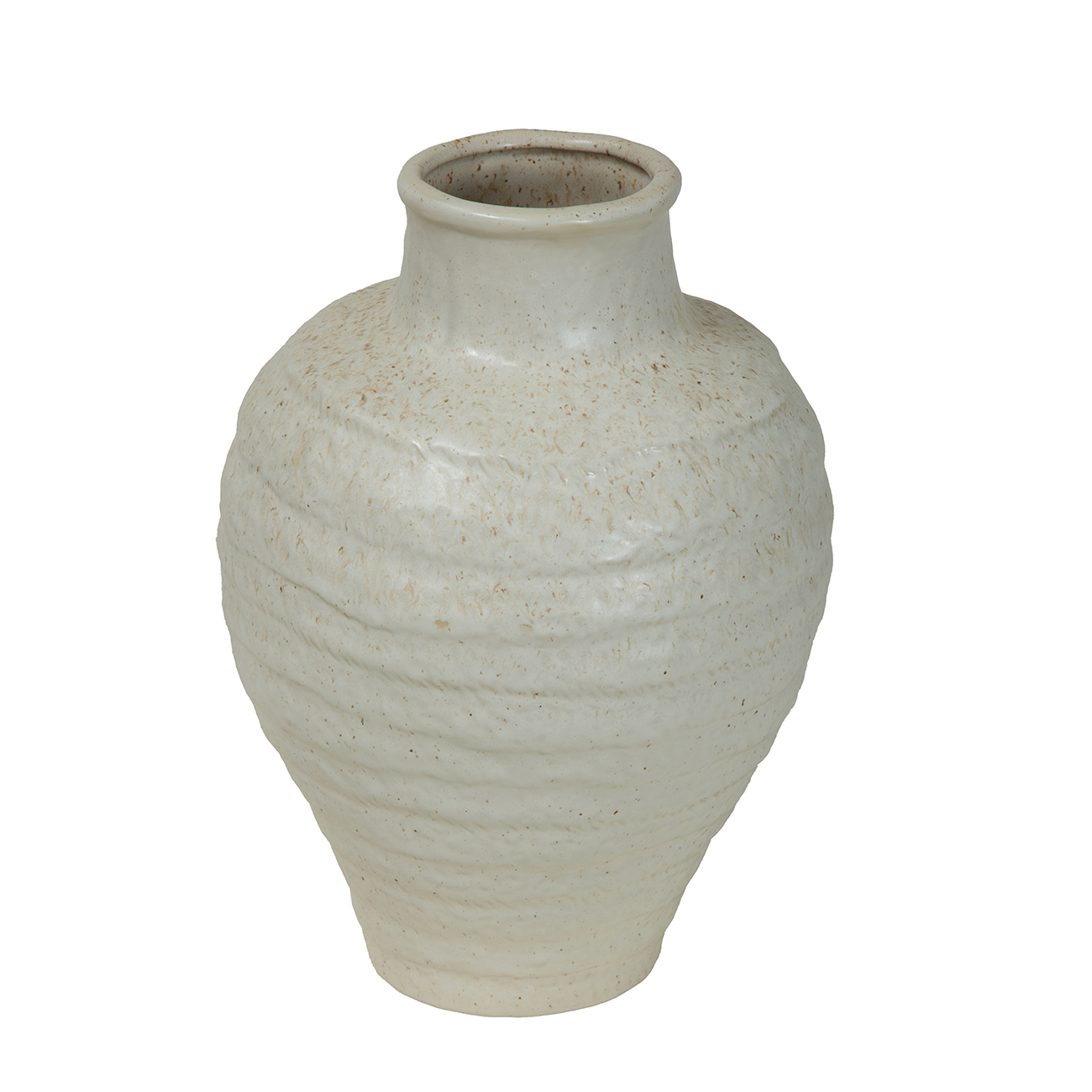 Alba Ivory Speckled Glaze Ceramic Vase 33cm