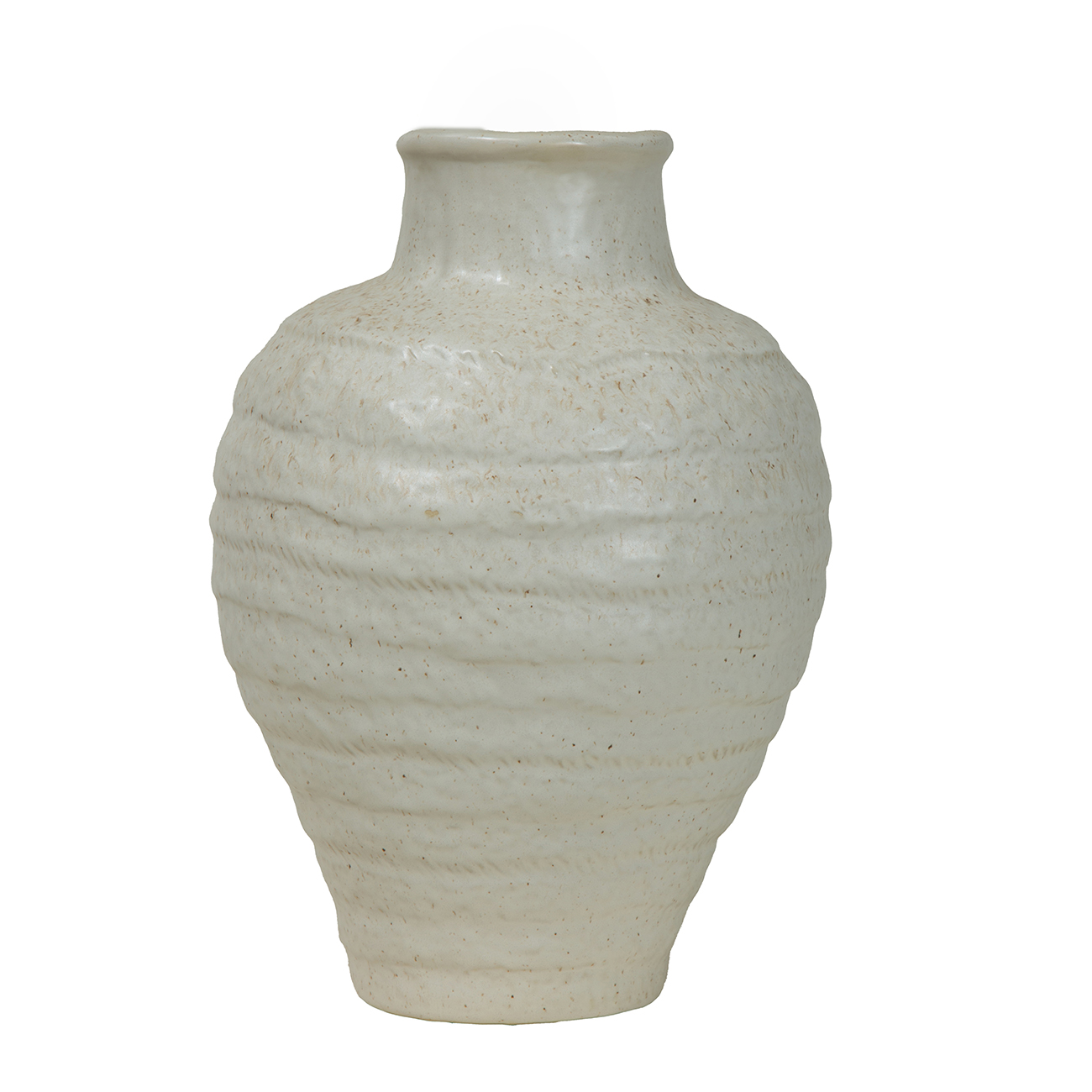 Alba Ivory Speckled Glaze Ceramic Vase 33cm hover image