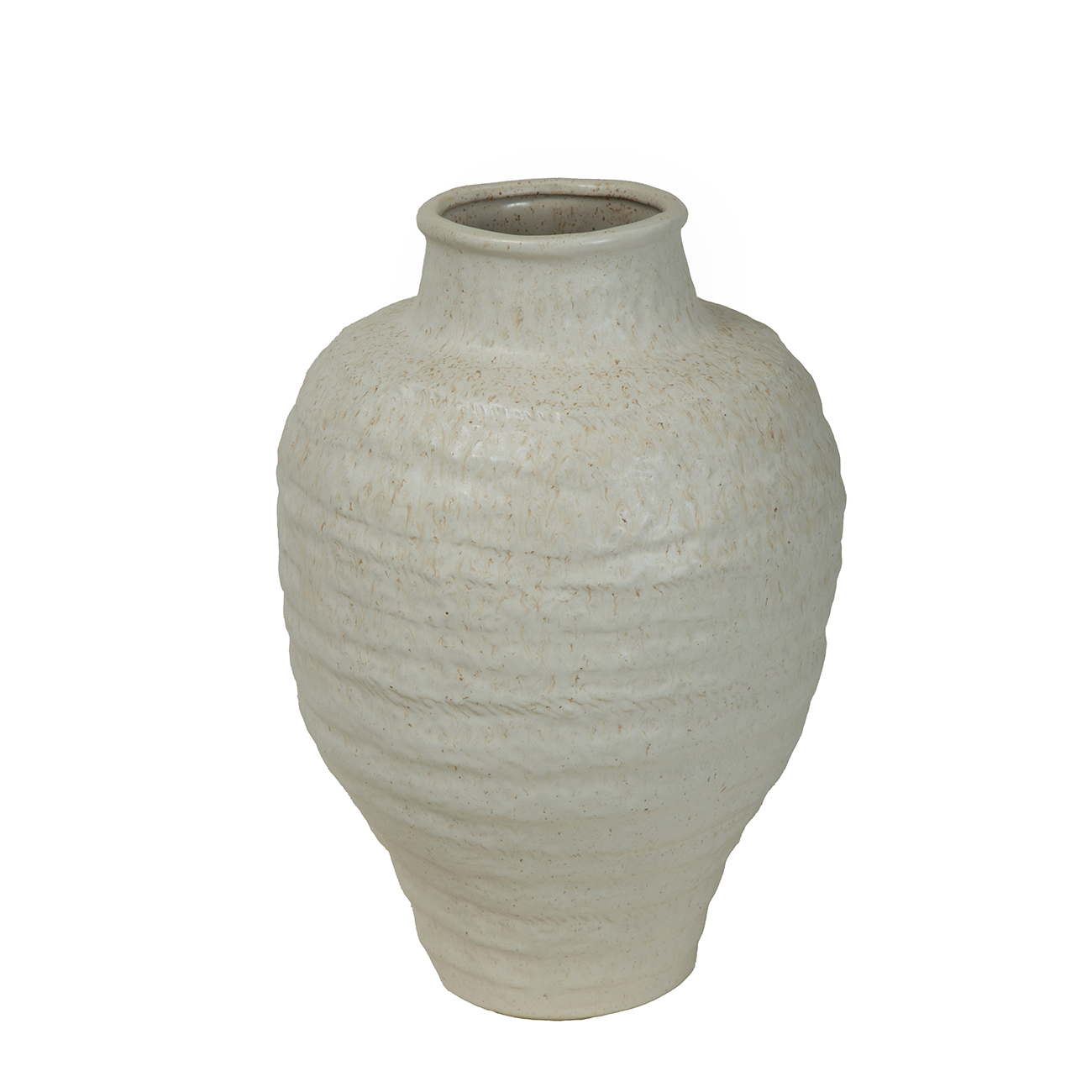 Alba Ivory Speckled Glaze Ceramic Vase 41.5cm