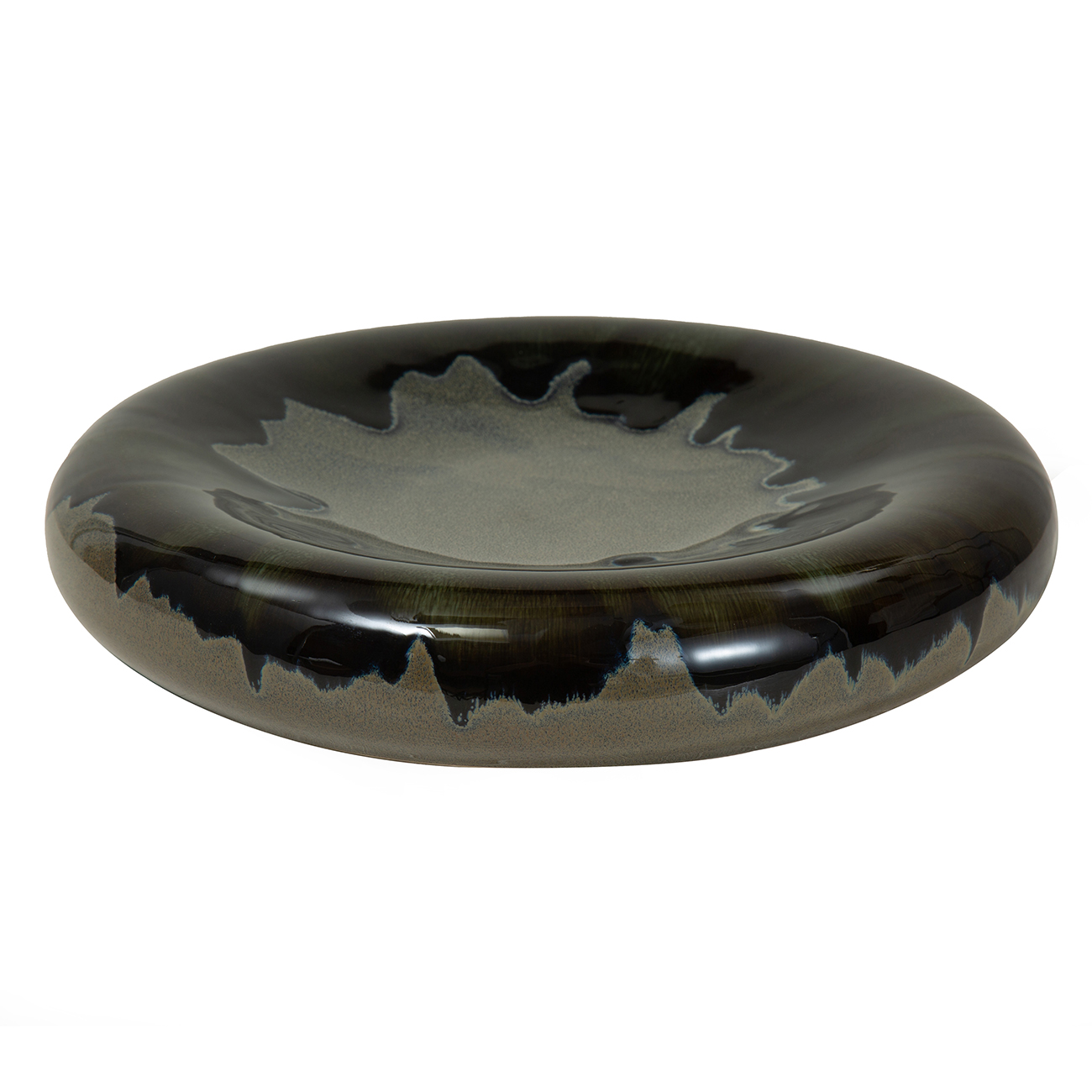 Medway Blue Reactive Glaze Ceramic Bowl 30cm