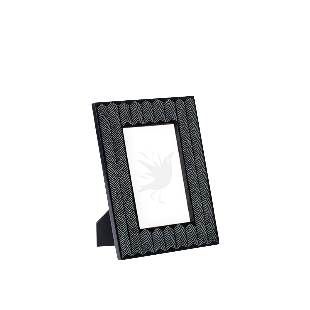 Kota Etched Bone Photo Frame 4″x6″ Black and White