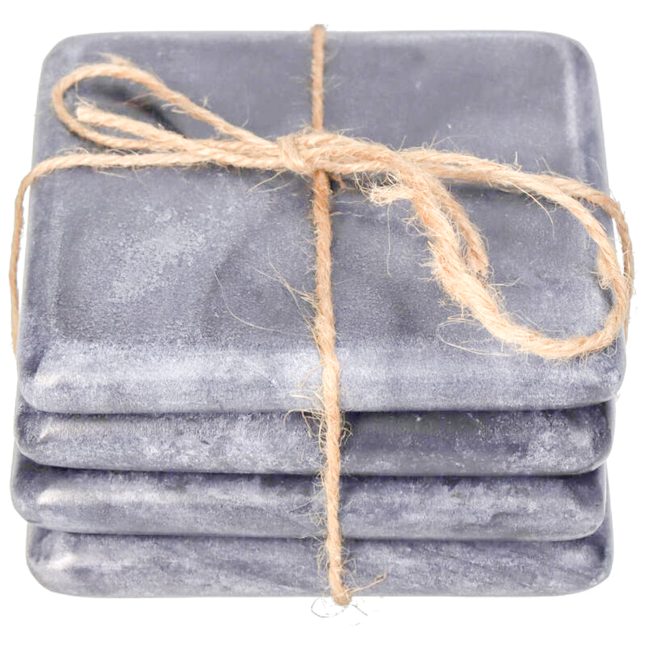 Black Marble Square Coasters Set of 4 thumbnail