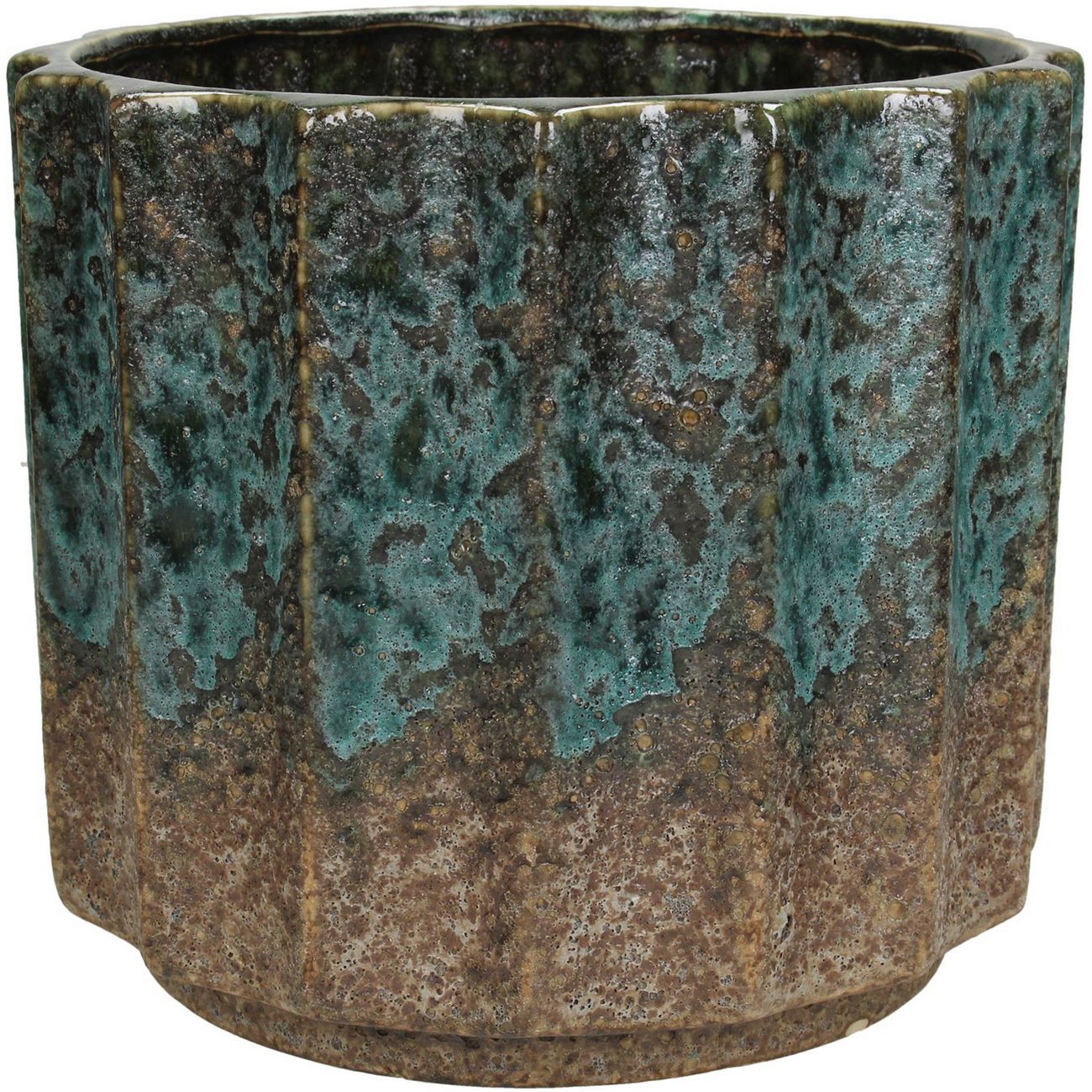 Nevis Mottled Blue Ceramic Planter thumbnail