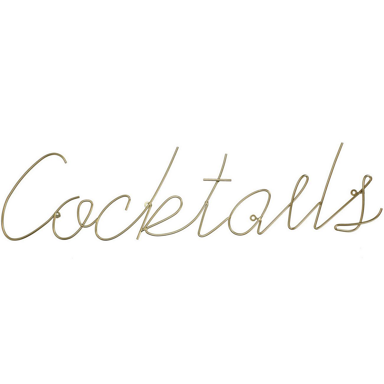 Cocktails Sign in Gold Finish thumbnail