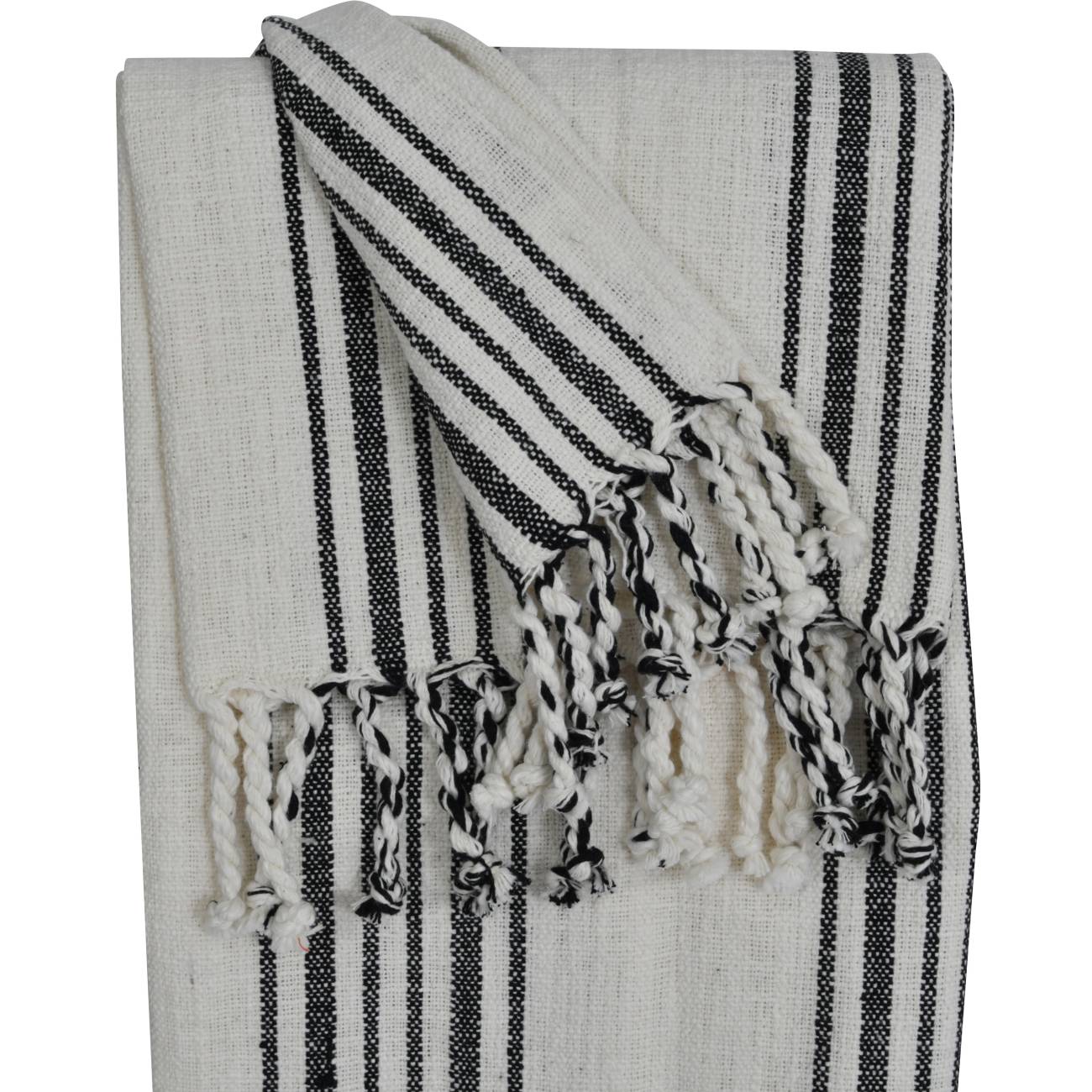 Striped Cotton Throw 130x170cm Libra Interiors